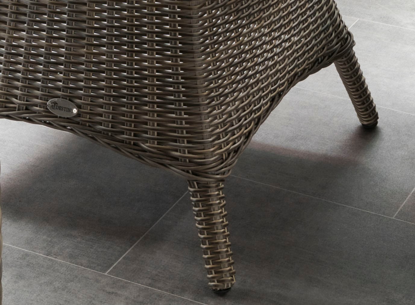 Destiny Gartentisch »»LUNA Tisch««, (Ø100x75 cm), Aluminium, Polyrattan