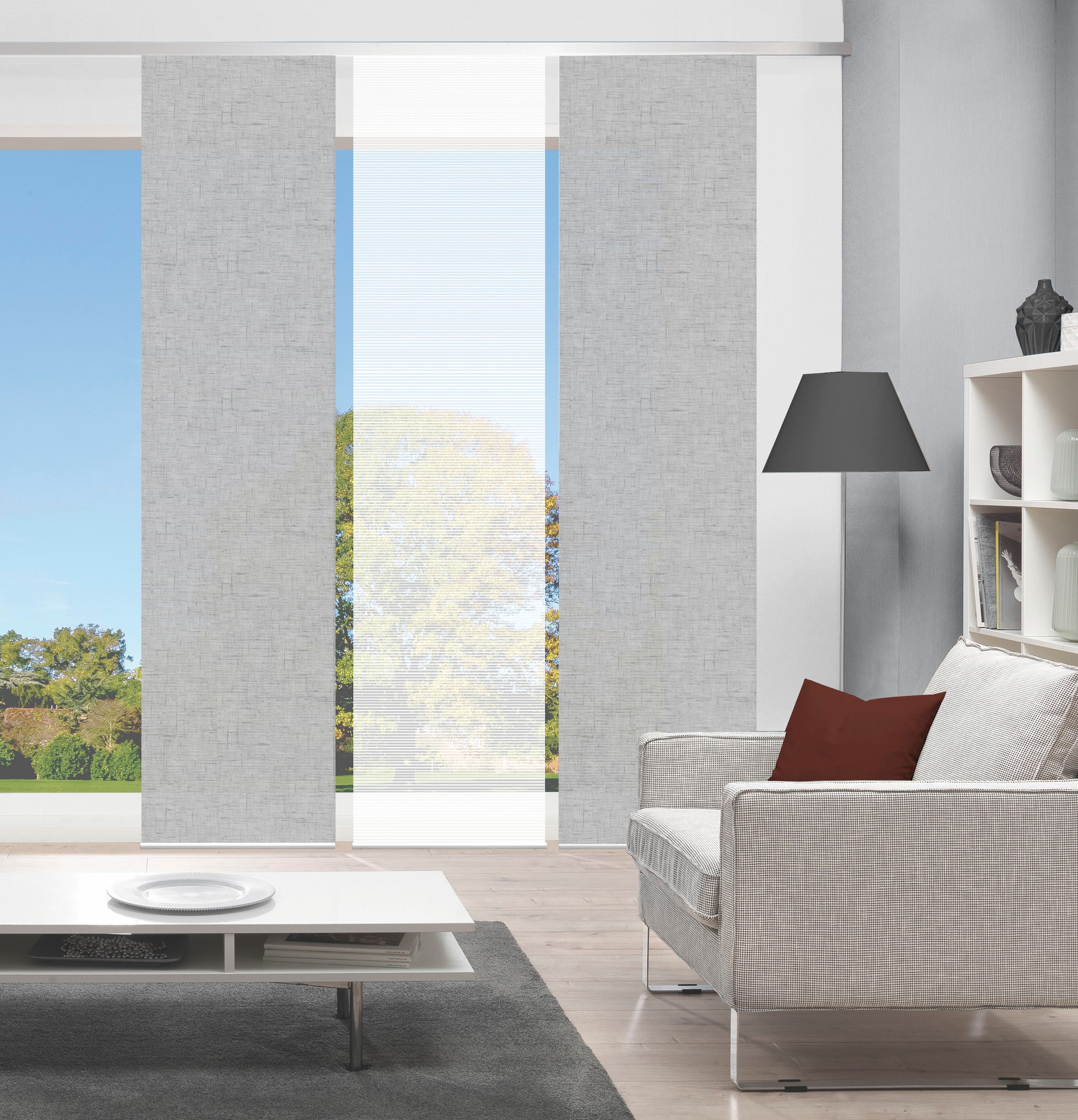 Vision S Schiebegardine "PIVE 3er SET" Paneelwagen 3 Stk. tlg. Schiebevorha günstig online kaufen