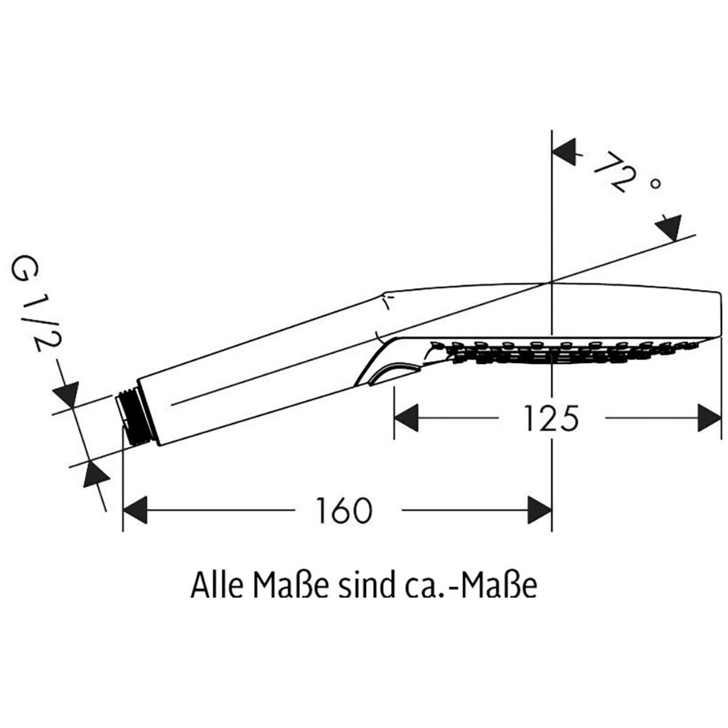 hansgrohe Handbrause »Raindance Select S«, 12cm, 3 Strahlarten wassersparend 9 l/min