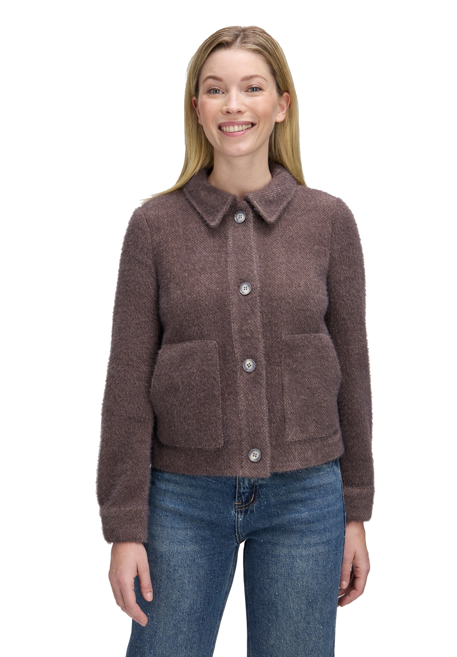 Cartoon Jackenblazer "Cartoon Damen Casual-Jacke mit aufgesetzten Taschen" günstig online kaufen