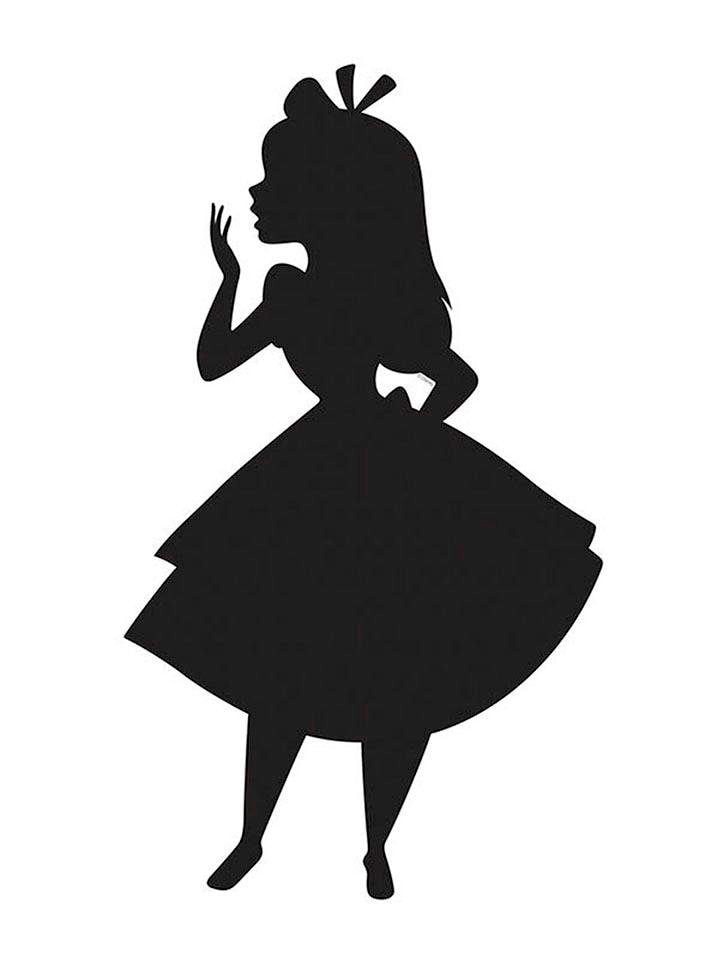 Komar Poster »Alice Silhouette«, Disney, (1 St.), Kinderzimmer, Schlafzimmer, Wohnzimmer