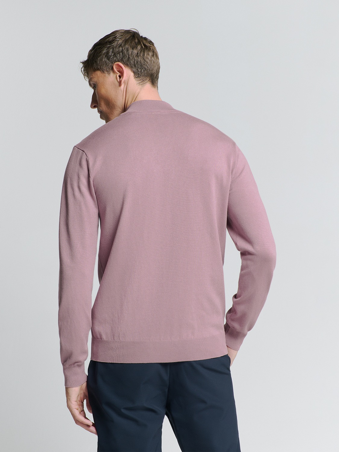 NO EXCESS Rundhalspullover »No Excess Sweatshirt mit halbem Reißverschluss«