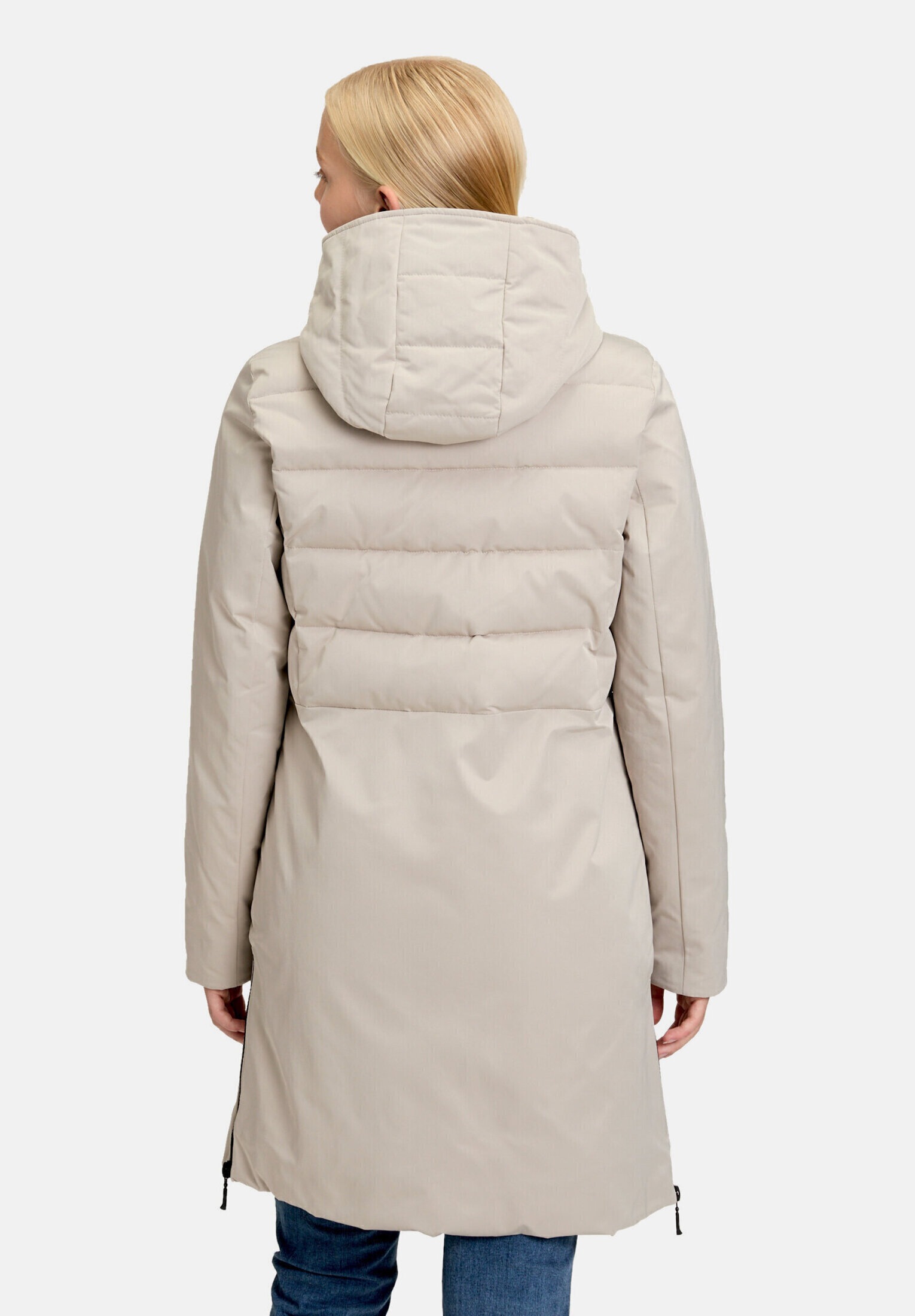 Amber & June Winterjacke »Damen Kunstdaune« mit Kapuze