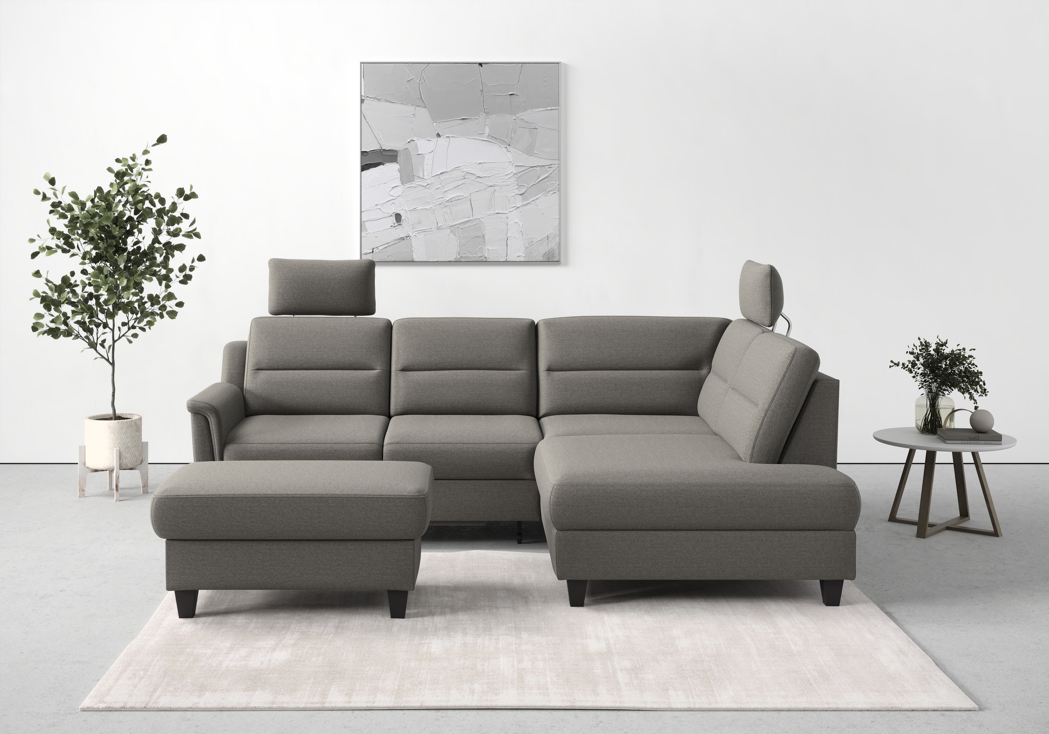 sit&more Ecksofa "Farö L-Form" inklusive Federkern, wahlweise mit Schlaffunktion und Bettkasten