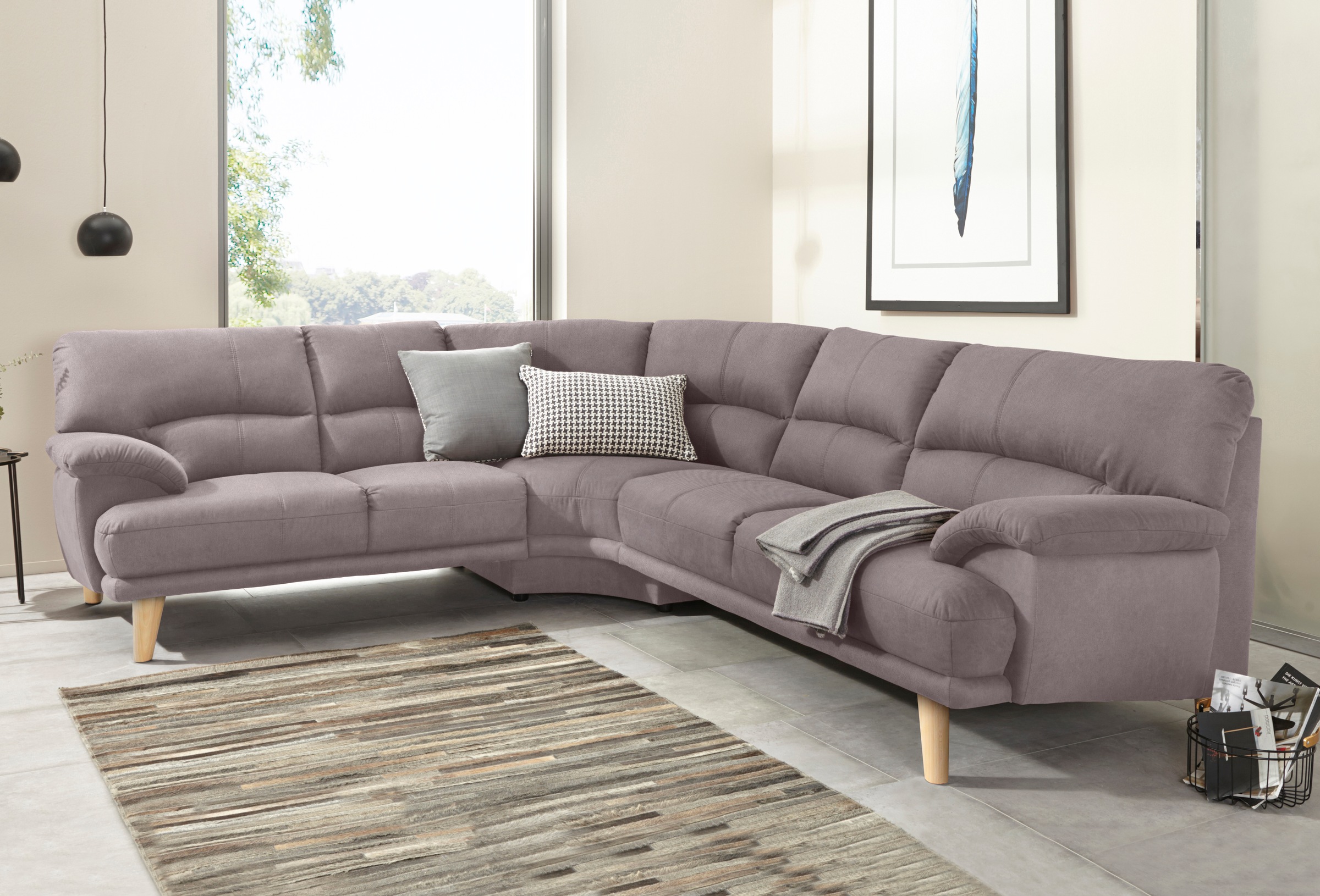 TRENDMANUFAKTUR Polsterecke "Cecilia, italienisches Designsprache, modern u günstig online kaufen