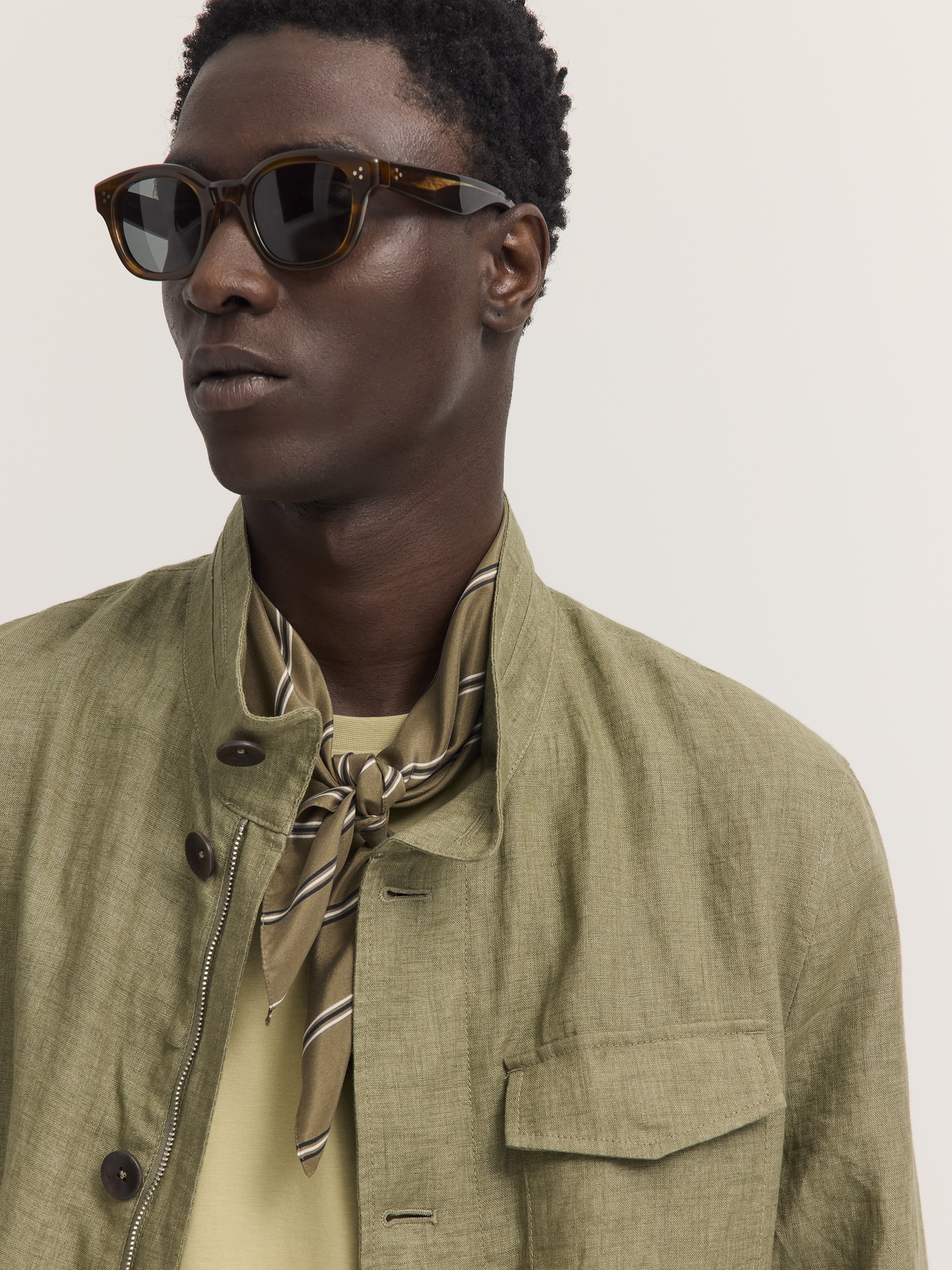 bugatti Kurzjacke »Regular Fit« Pure linen mit Stehkragen