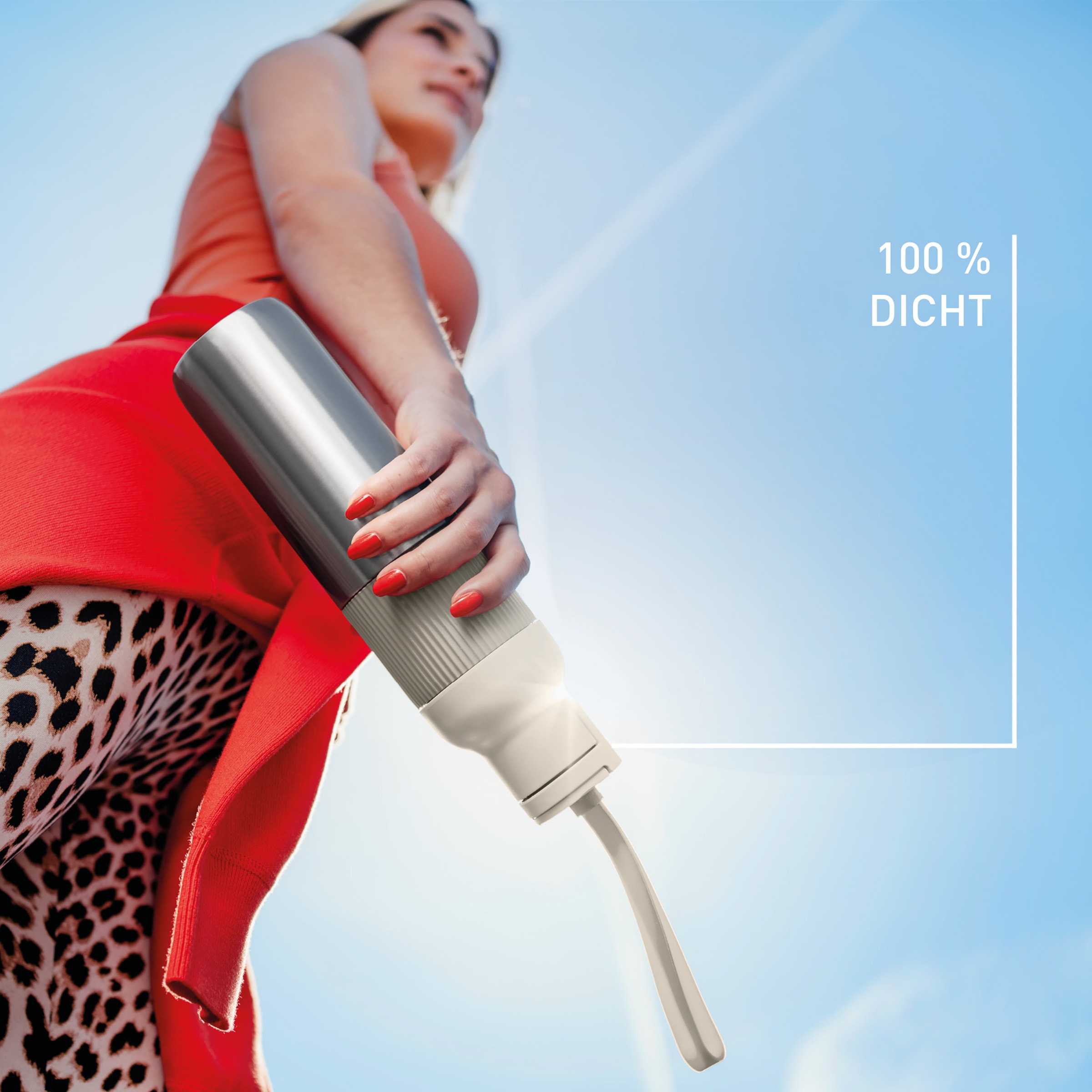 Emsa Isolierflasche »beYou Flip« mit Flip-Verschluss und Trageband, 100% dicht, spülmaschinengeeignet
