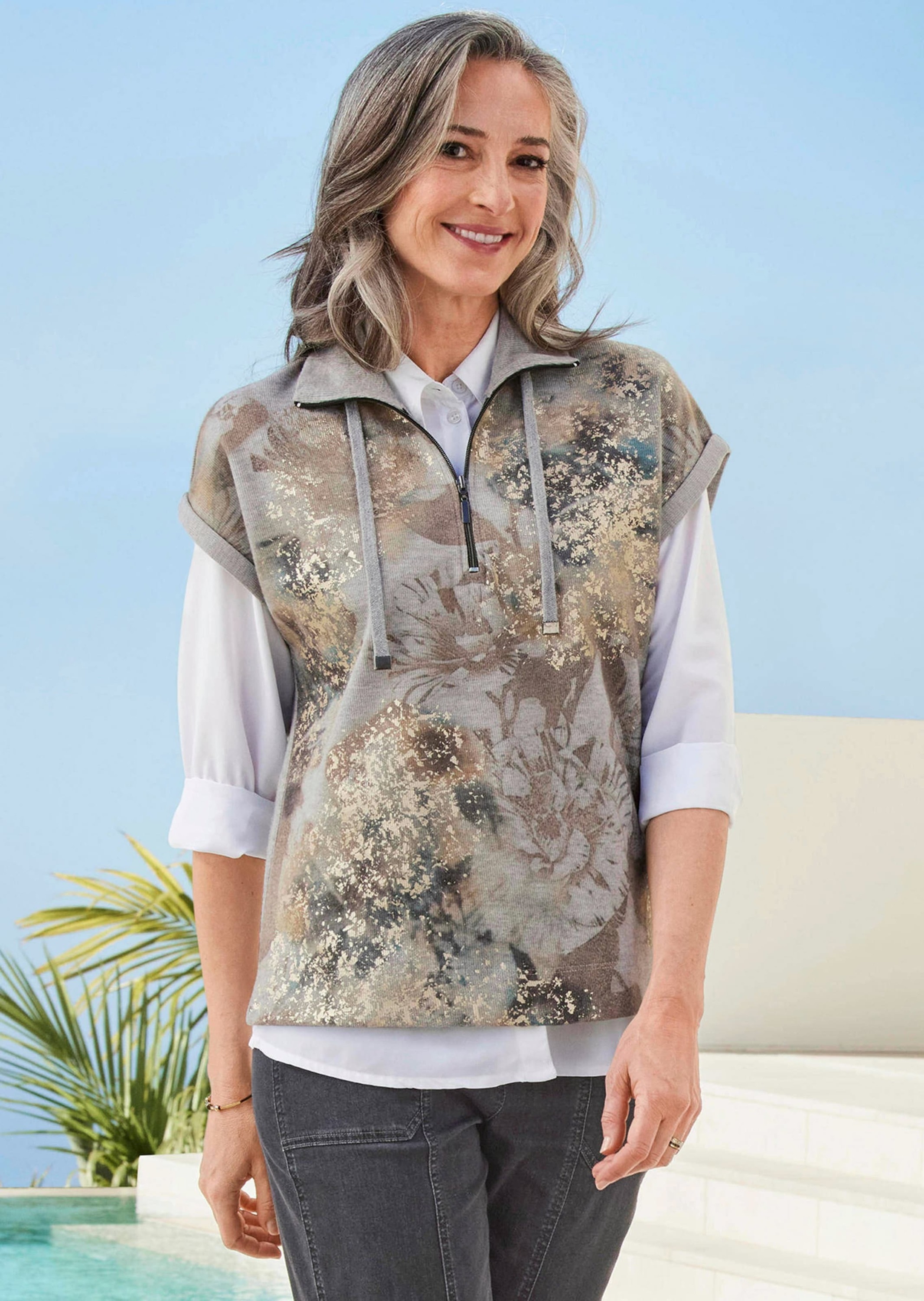 Thumbnail - GOLDNER Kurzarmshirt "Kurzgröße Kurzarm Sweatshirt"