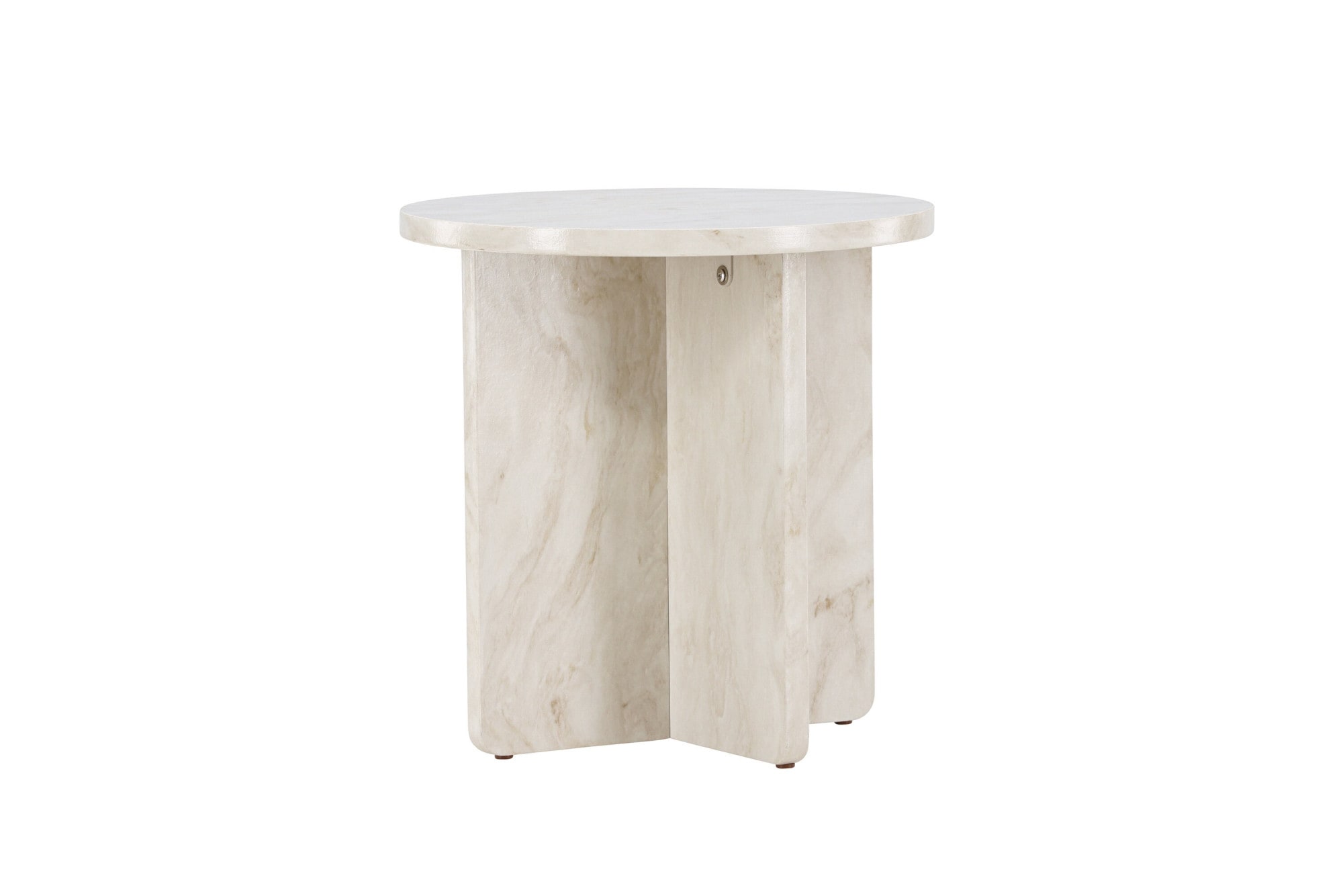 Venture Home Beistelltisch »Ålesund in Marmoroptik, pflegeleicht & modern, Ø50 cm« Ablagetisch, MDF, gewachst, rund, kompakt, anspruchsvoll