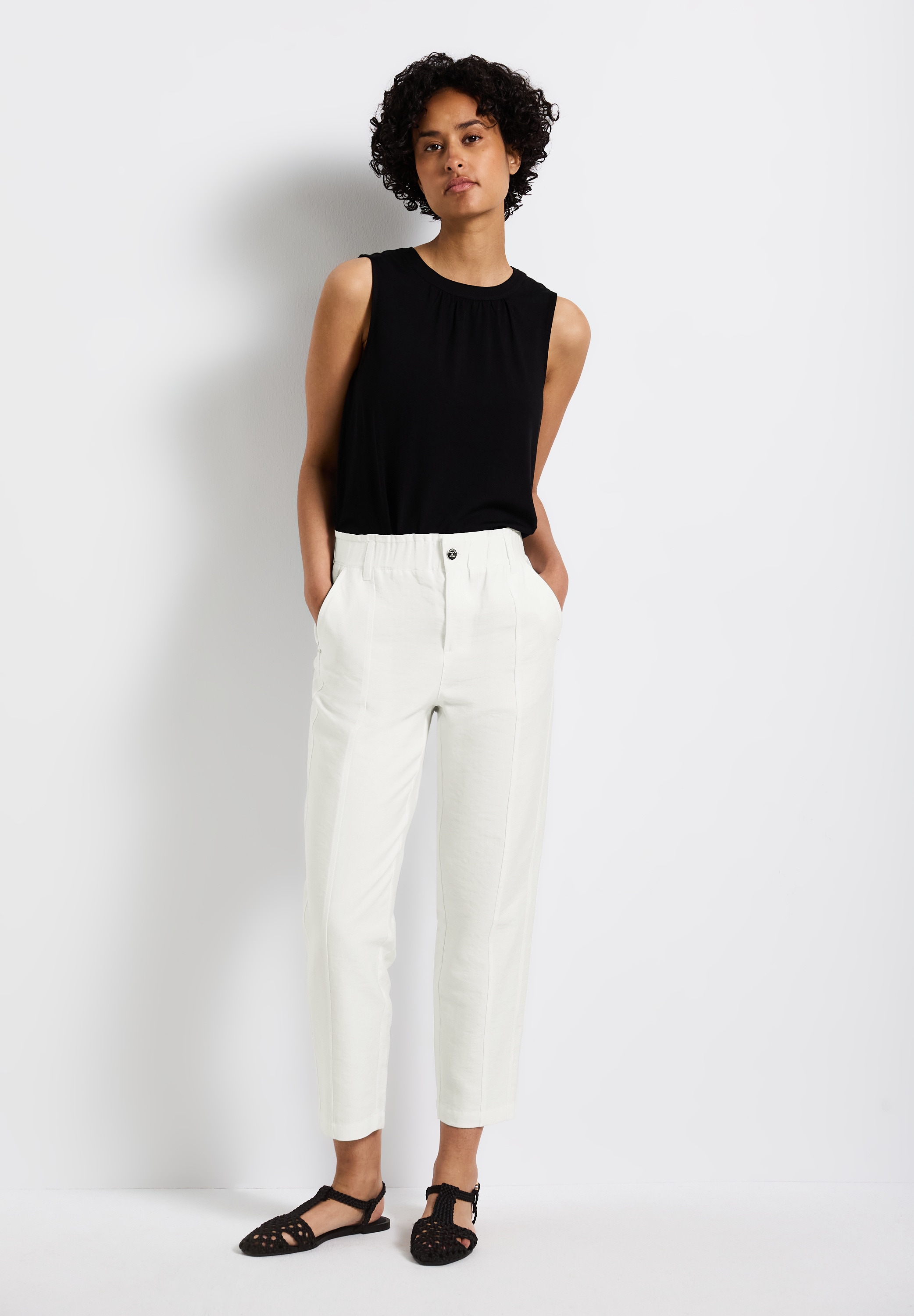 STREET ONE Paperbag-Hose, High Waist