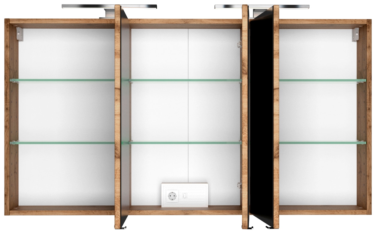 HELD MÖBEL Spiegelschrank »Baabe«, Breite 120 cm, mit 3D-Effekt, dank 3  Spiegeltüren bestellen | BAUR