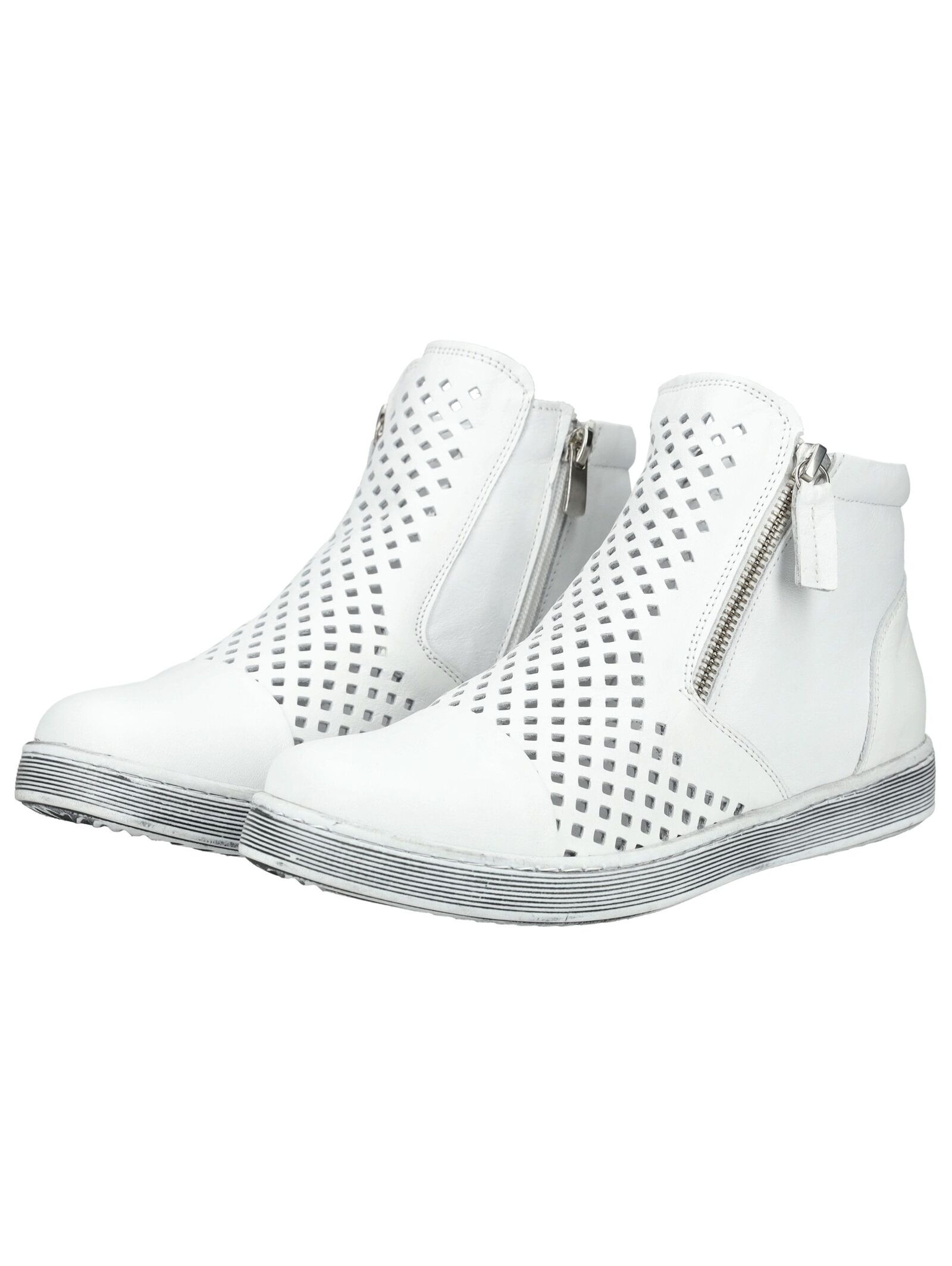 Andrea Conti Chaussure à Lacets en Cuir Femme Blanc 36 3