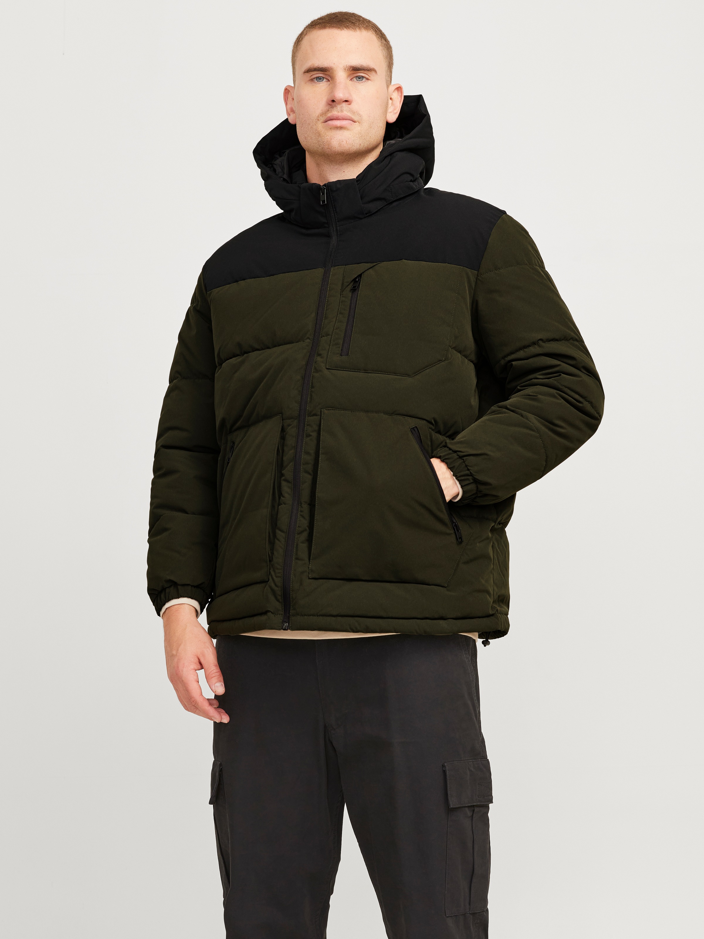 Jack & Jones PlusSize Outdoorjacke "JJEOTTO PUFFER JACKET PLS", mit Kapuze