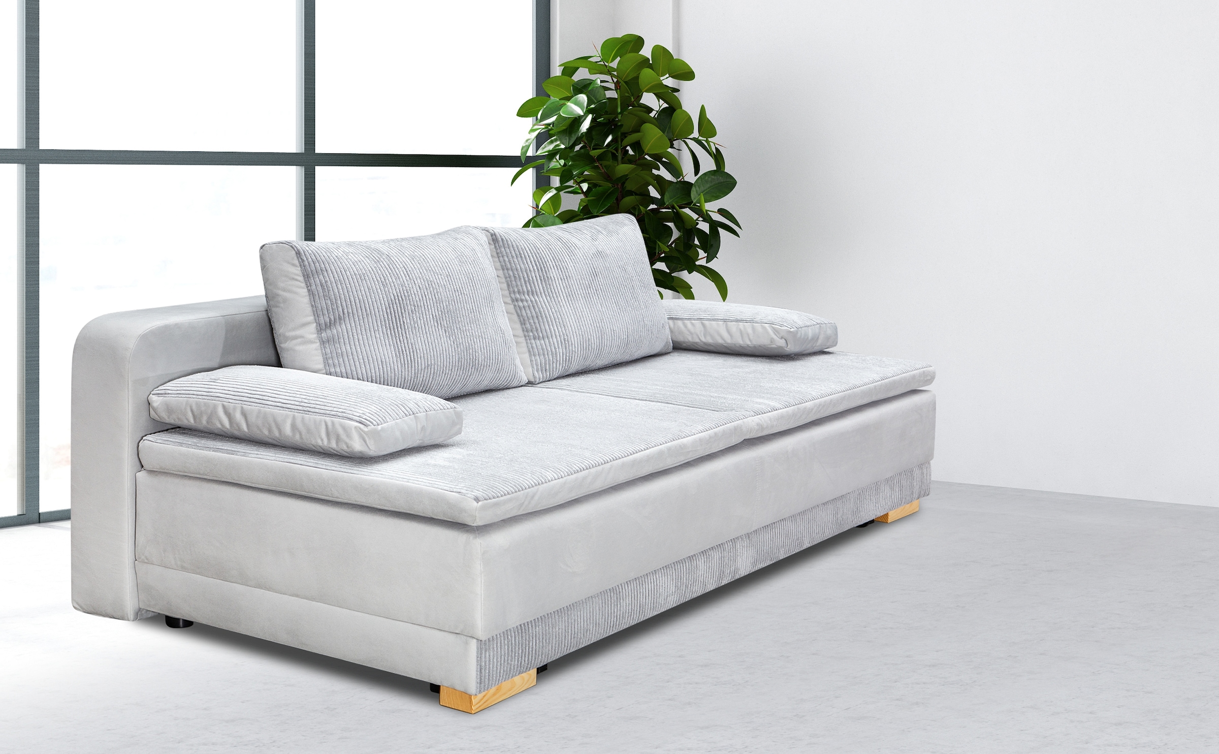 INOSIGN Schlafsofa »Ben«, mit Boxspringaufbau, Bettfunktion & Bettkasten, Dauerschlafsofa