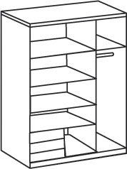 Wimex Schwebetürenschrank »Emden«, Mit Außenschubkästen