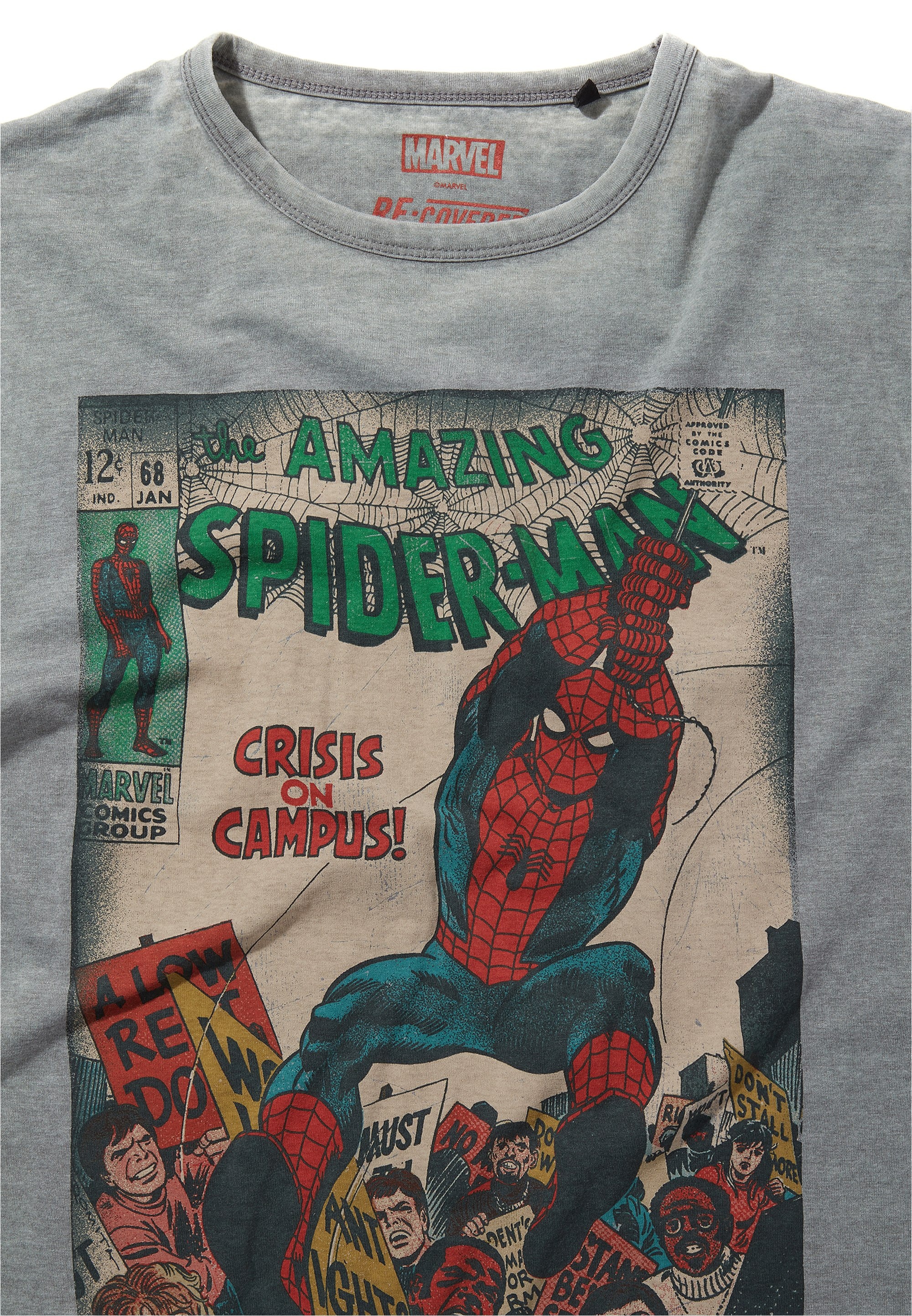 Recovered T-Shirt »Marvel Spiderman Crisis on Campus«, im zeitlosen Design