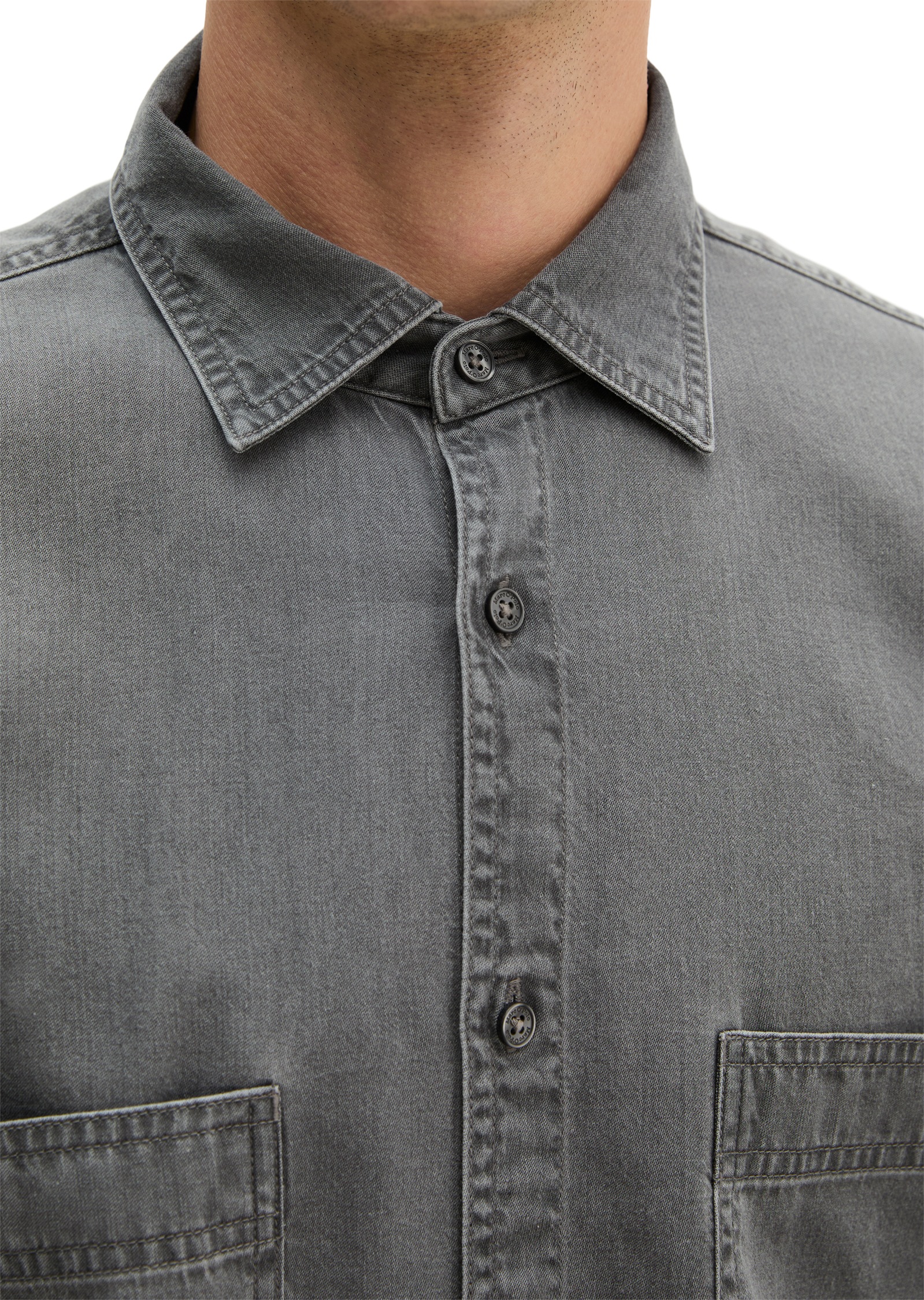 Marc O'Polo Langarmhemd »aus leichtem Bio-Baumwoll-Denim«