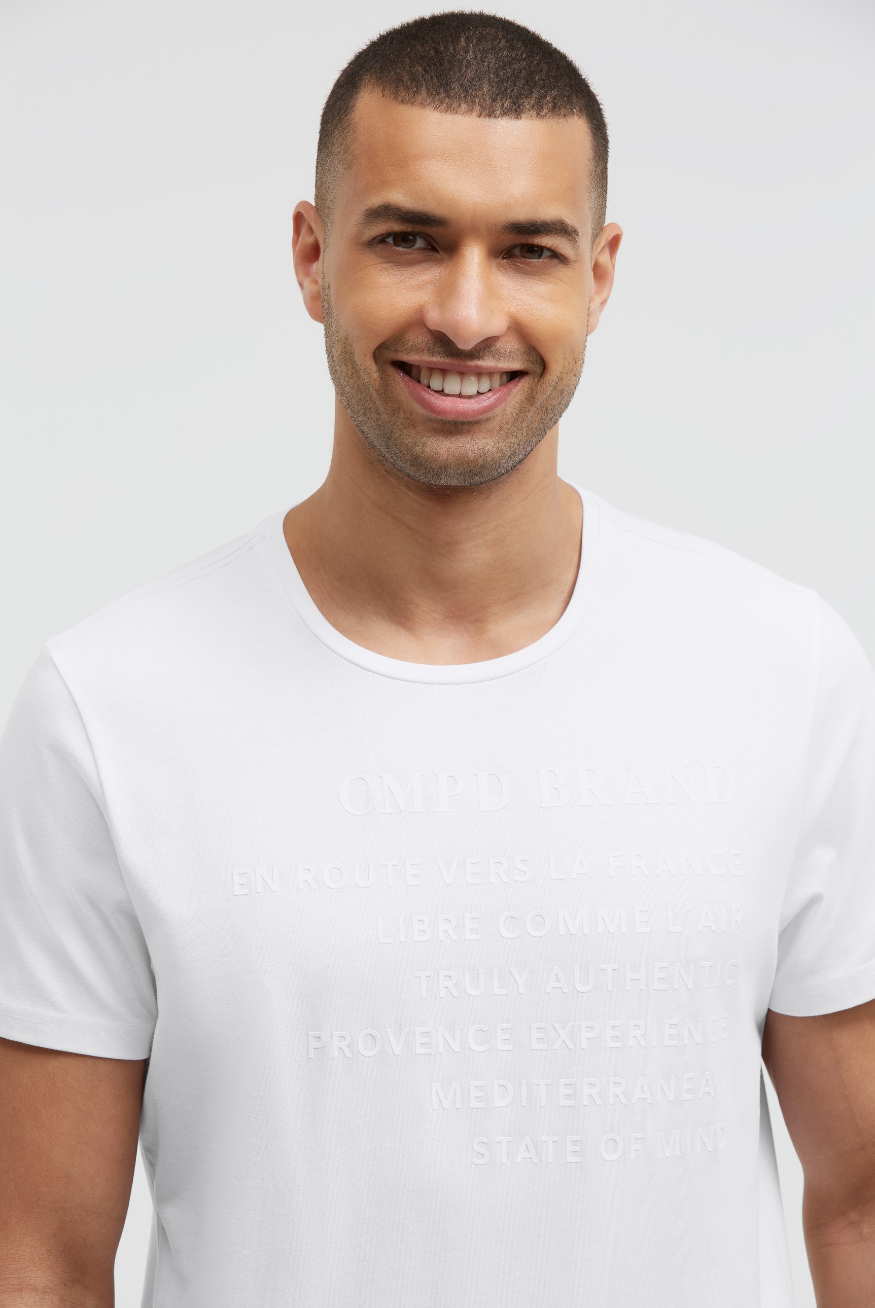CMPD Rundhalsshirt mit Baumwolle