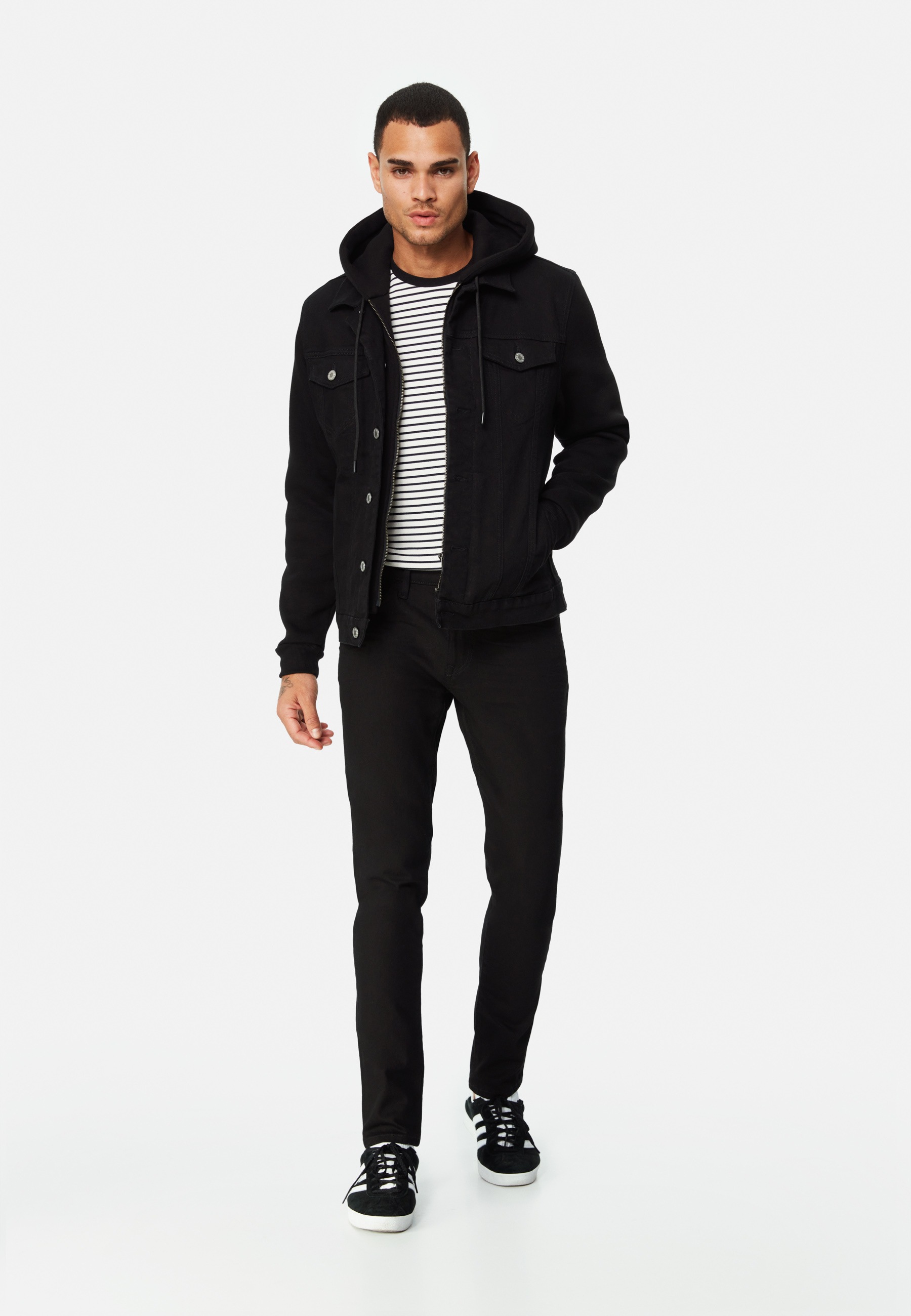 Mavi Jeansjacke »JERRY«, mit Kapuze, Jeansjacke mit Jerseyärmeln
