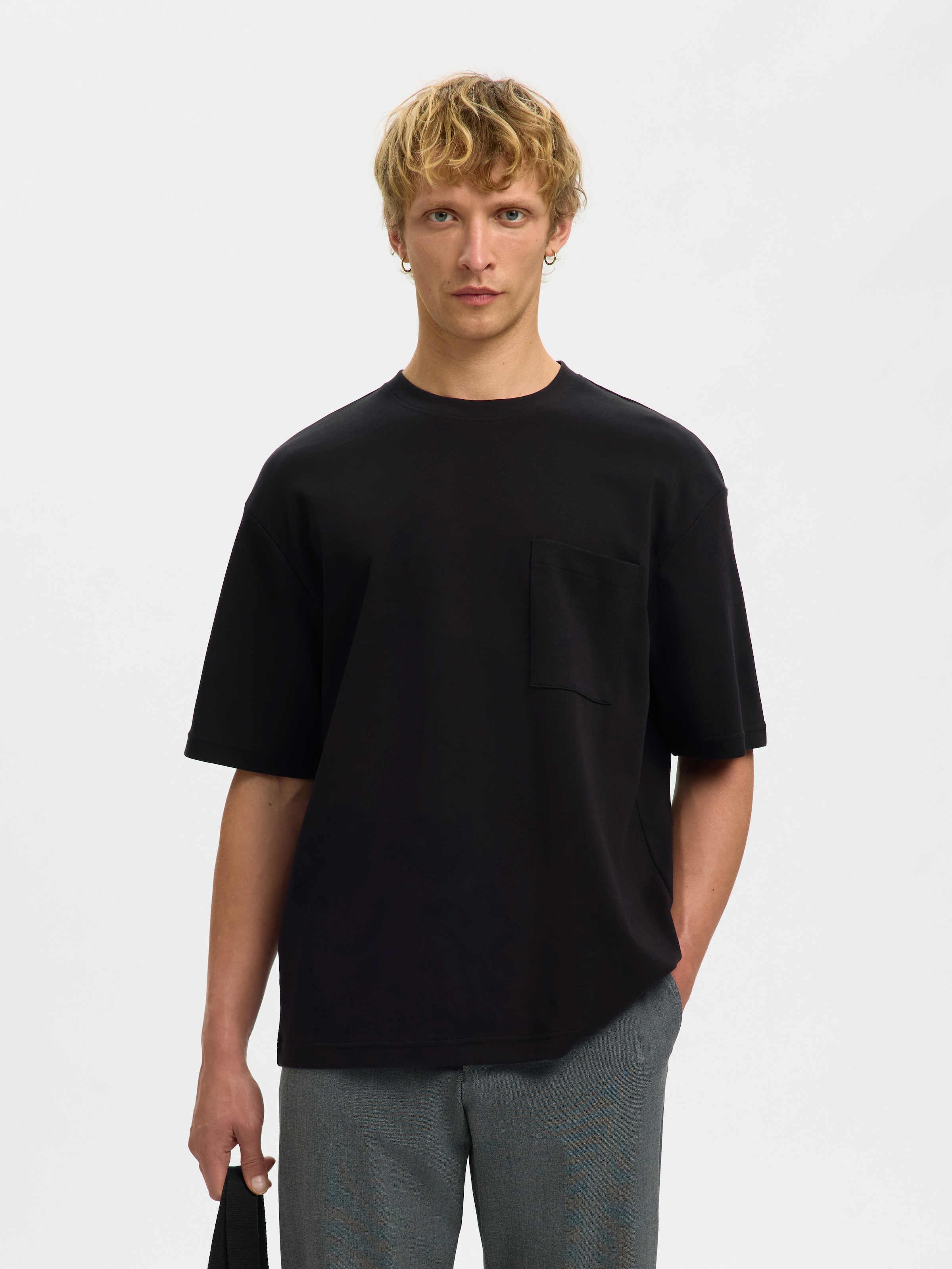 SELECTED T-Shirt "SLHLOOSEOSCAR POCKET SS TEE NOOS"