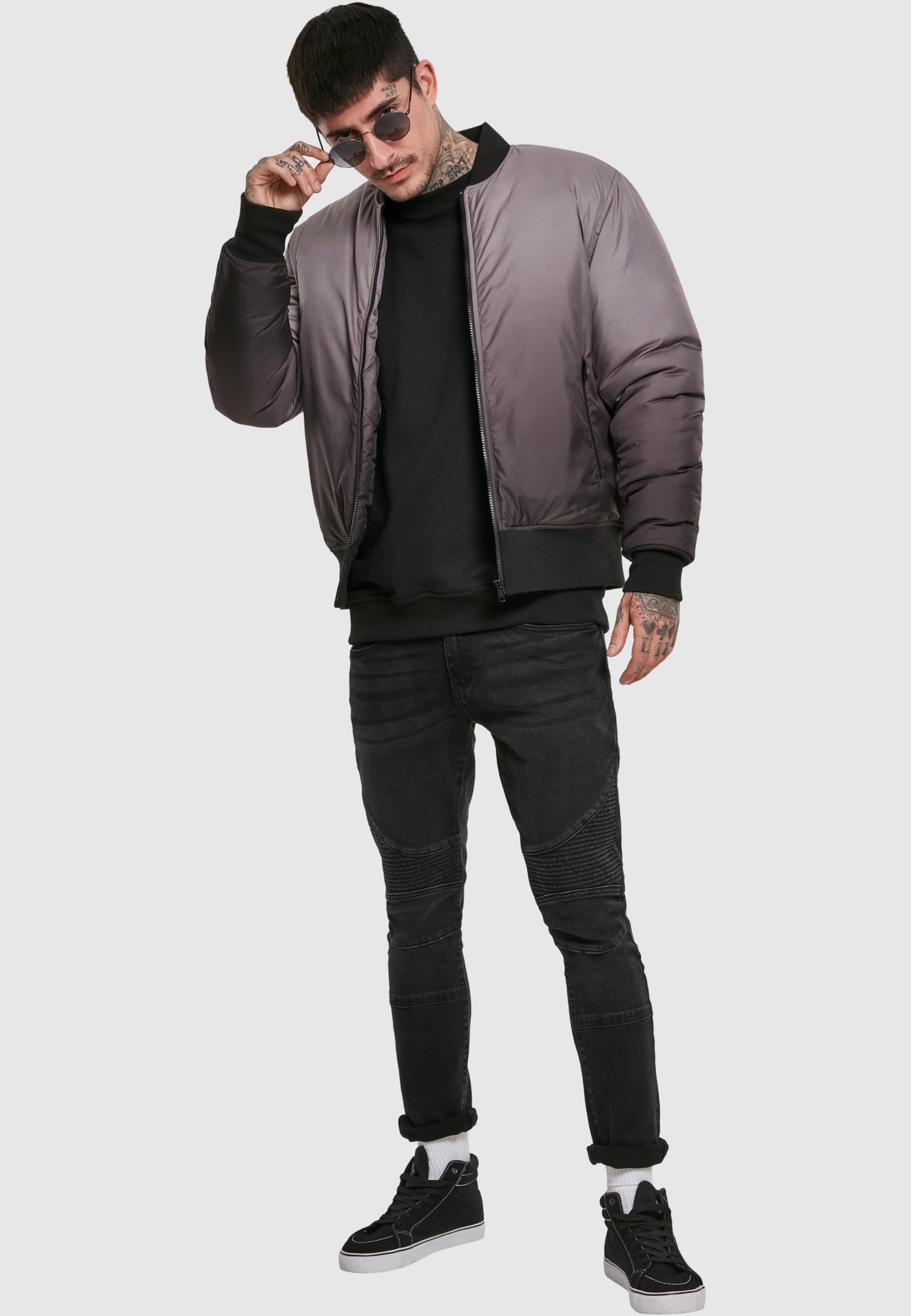 URBAN CLASSICS Allwetterjacke »Urban Classics Herren Gradient Bomber Jacket«, (1 St.), ohne Kapuze