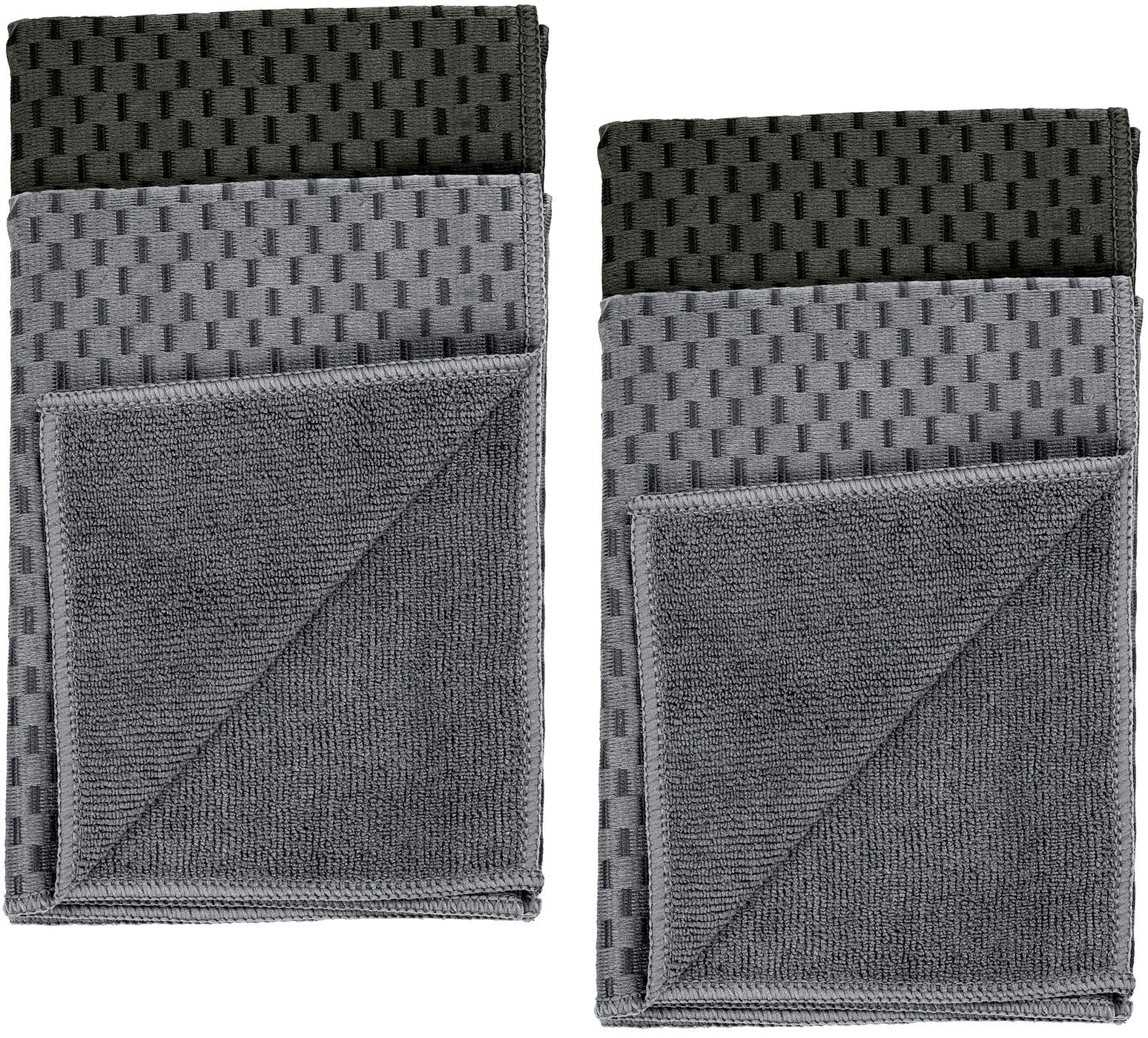 WENKO Geschirrtuch "Modell Miko" Mikrofaser, zum Abtrocknen & Polieren, sau günstig online kaufen