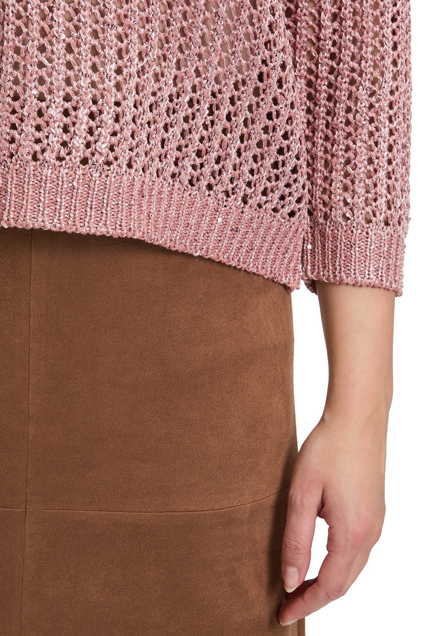 Betty Barclay Strickpullover »Betty Barclay Lochstrick-Pullover mit Pailletten«, (1 tlg.), Glitzer