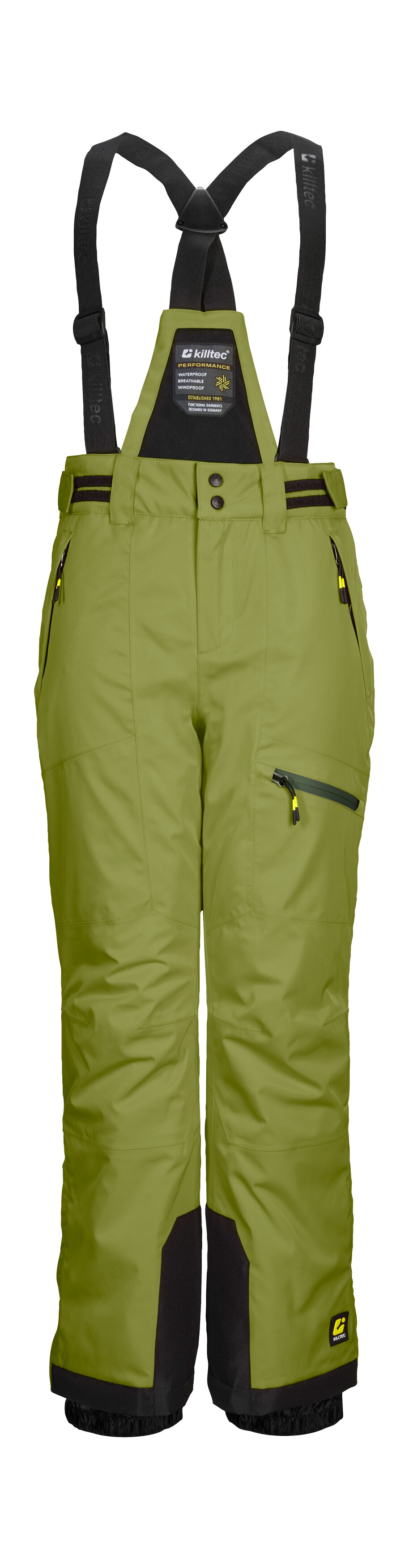 Killtec Skihose "KSW 195 BYS SKI PNTS" Wasserdichte, atmungsaktive Skihose mit verstellbarer Taille und Latz