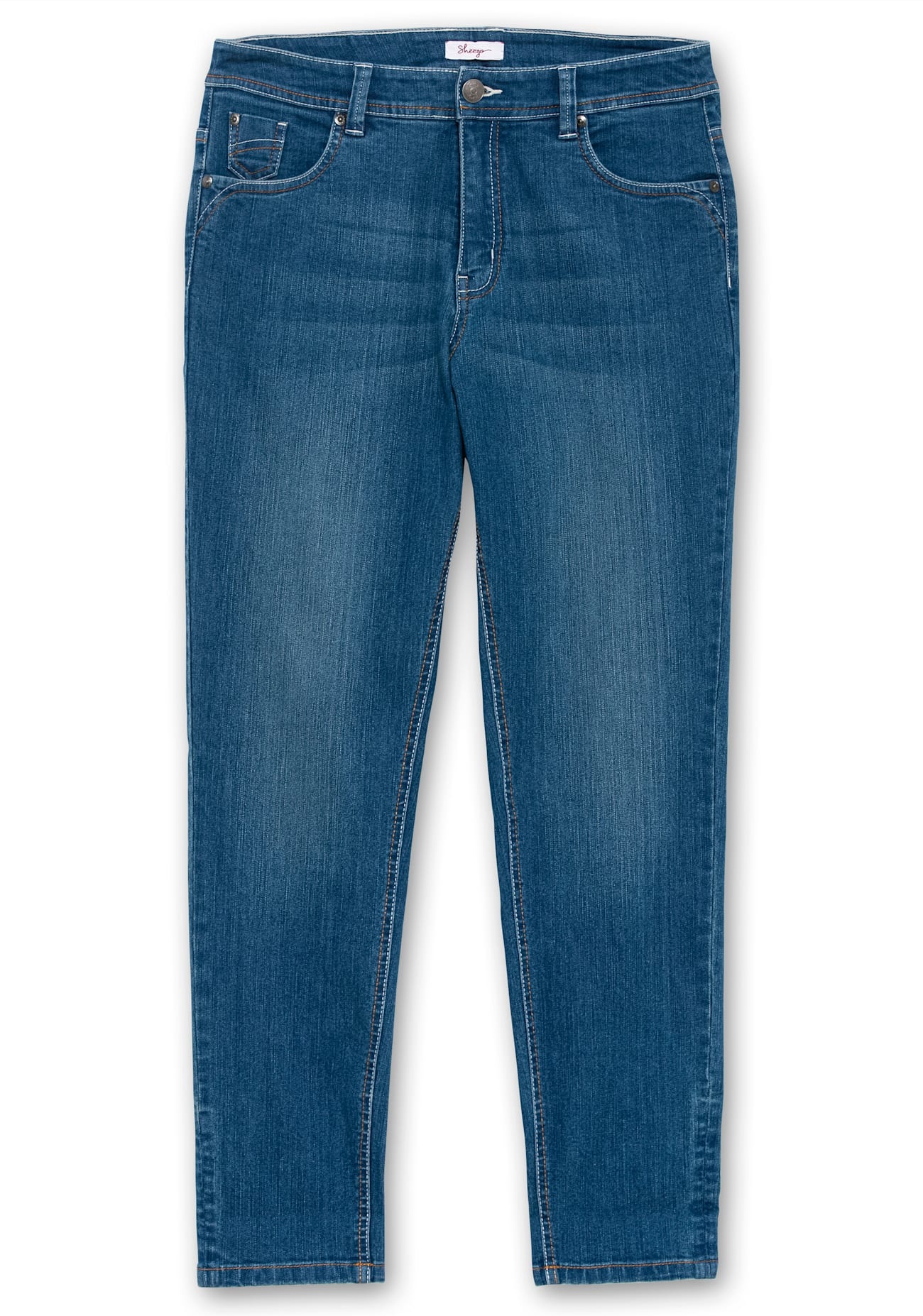 Sheego Damen Stretch-Jeans Blau Denim Lang 3