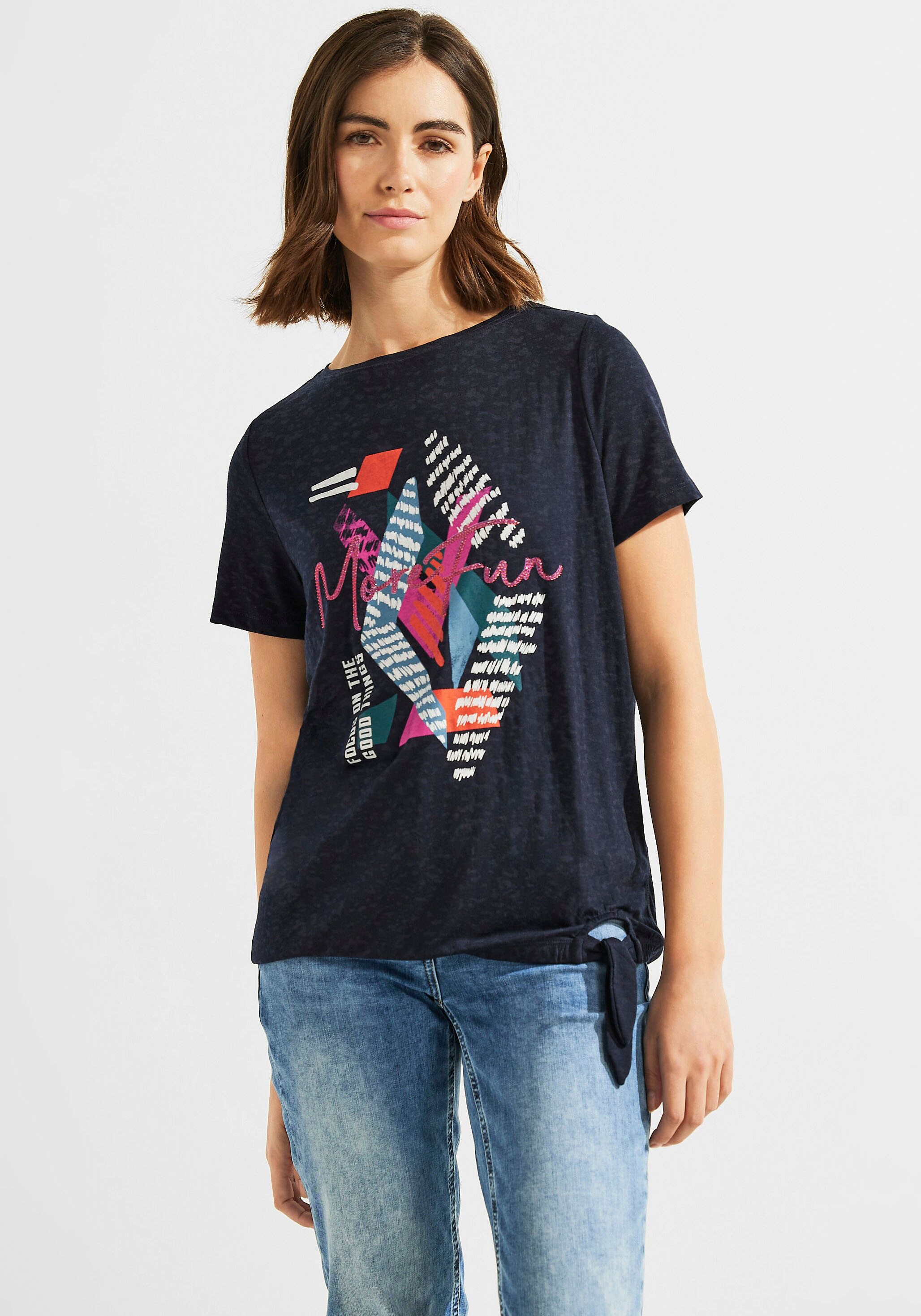 Cecil T-Shirt, BAUR Burn-Out-Design | im kaufen für