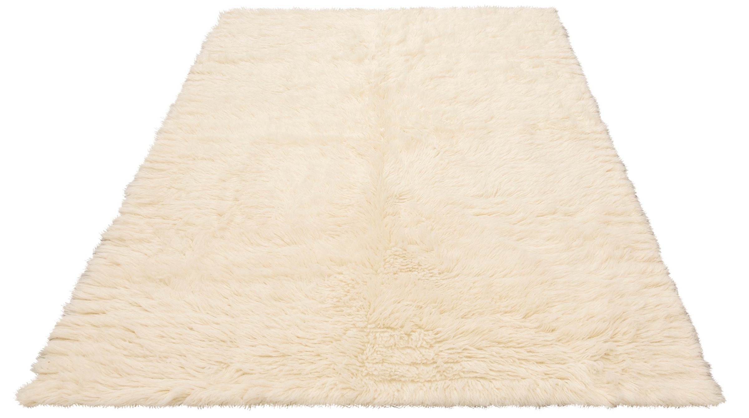 Wollteppich OTTO HOME "Lucy" Gr. 1, beige (natur), B:60cm H:40mm L:90cm, Wolle, Teppiche, reine Wolle, echter Flokati, handgewebt 3