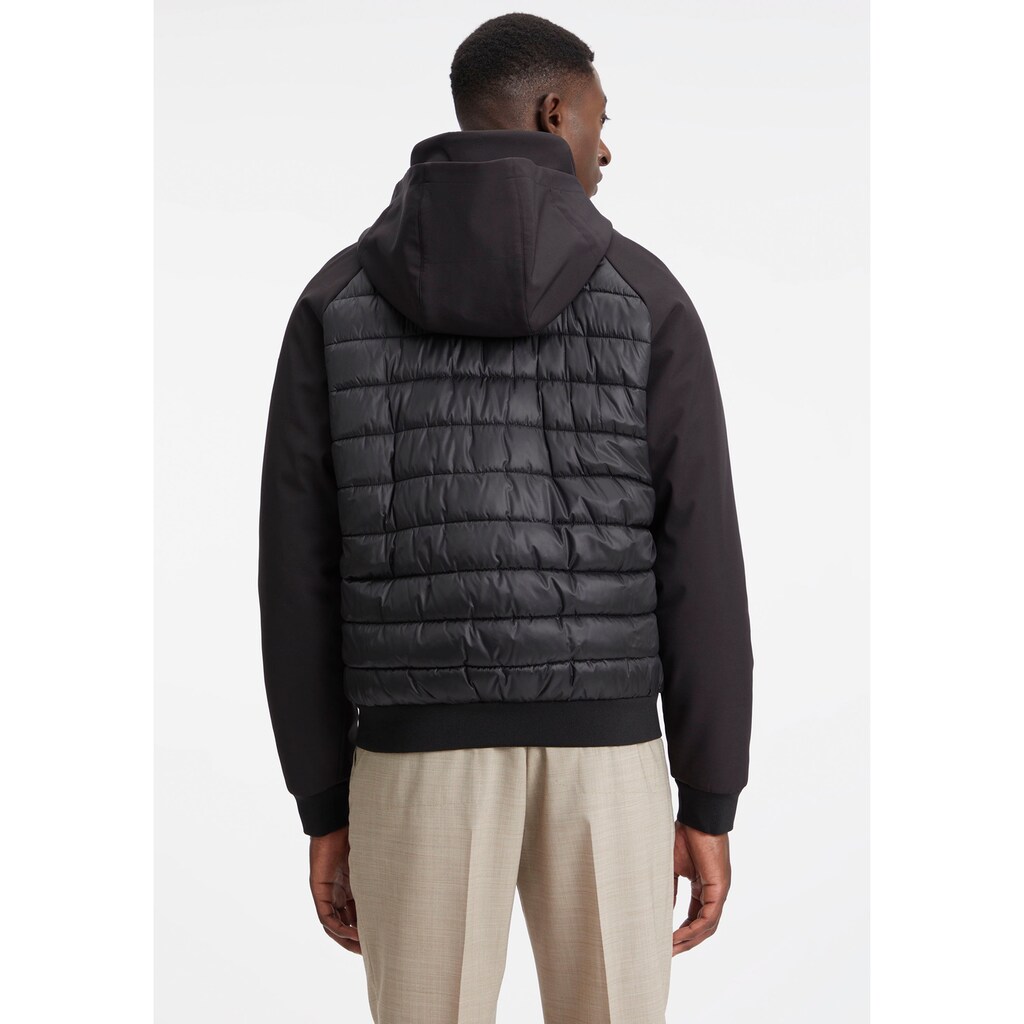 Calvin Klein Steppjacke »ESSENTIAL MIX MEDIA JACKET«, mit Kapuze