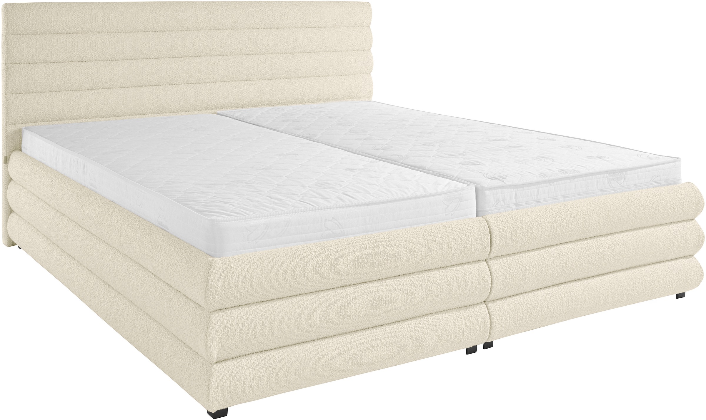 Polsterbett "Maylis Bouclé", beige (creme), B:212cm L:211cm, 95% Polyester, 5% Polyarcyl, LEGER HOME BY LENA GERCKE, Betten, Polsterbett ohne Bettkasten Polsterbett, wahlweise mit und ohne Matratze und Lattenrost, auch in 200cm Breite 9