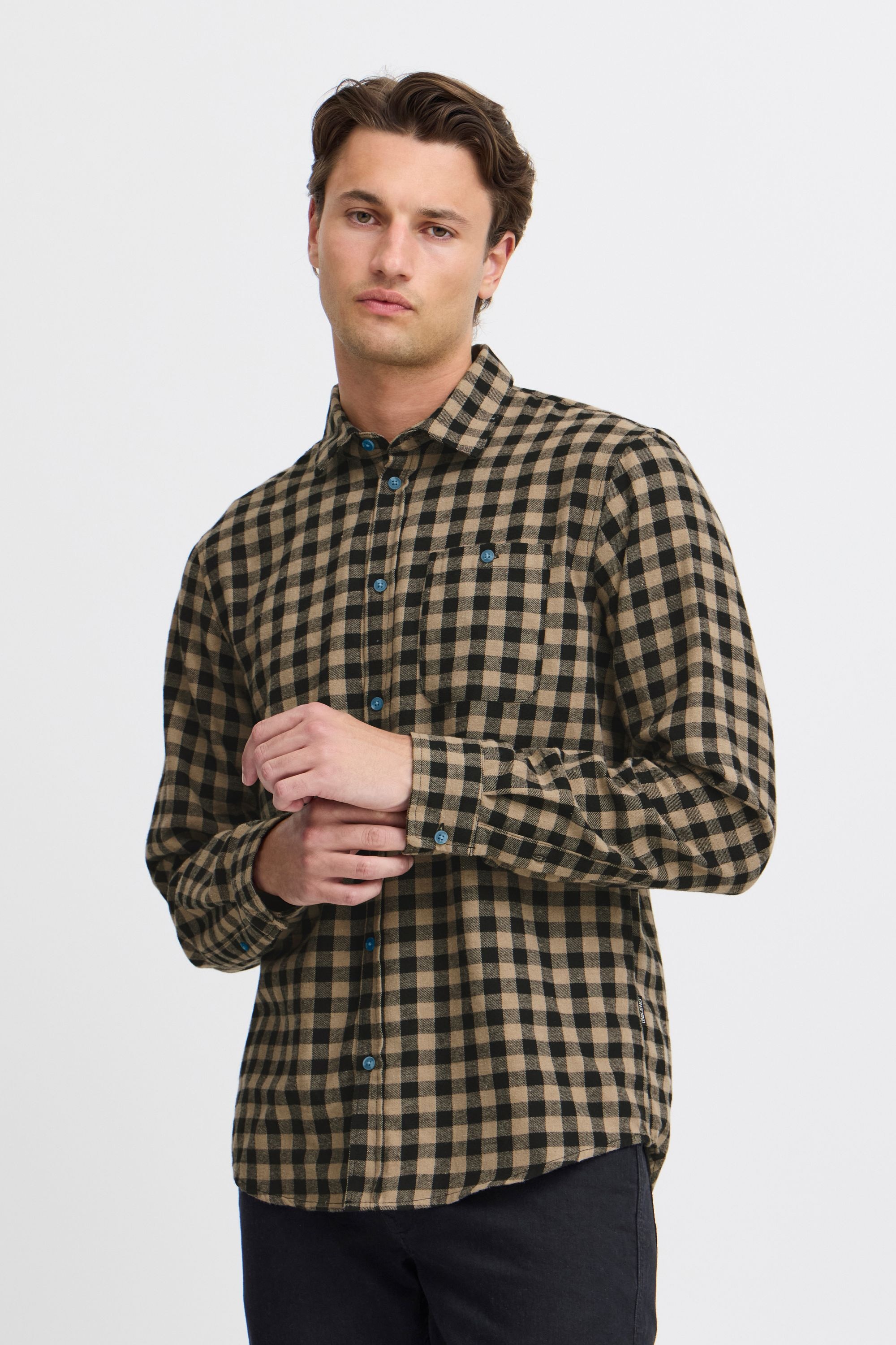 Blend Langarmhemd "BHShirt", Lässiges kariertes Langarmhemd mit Brusttasche günstig online kaufen