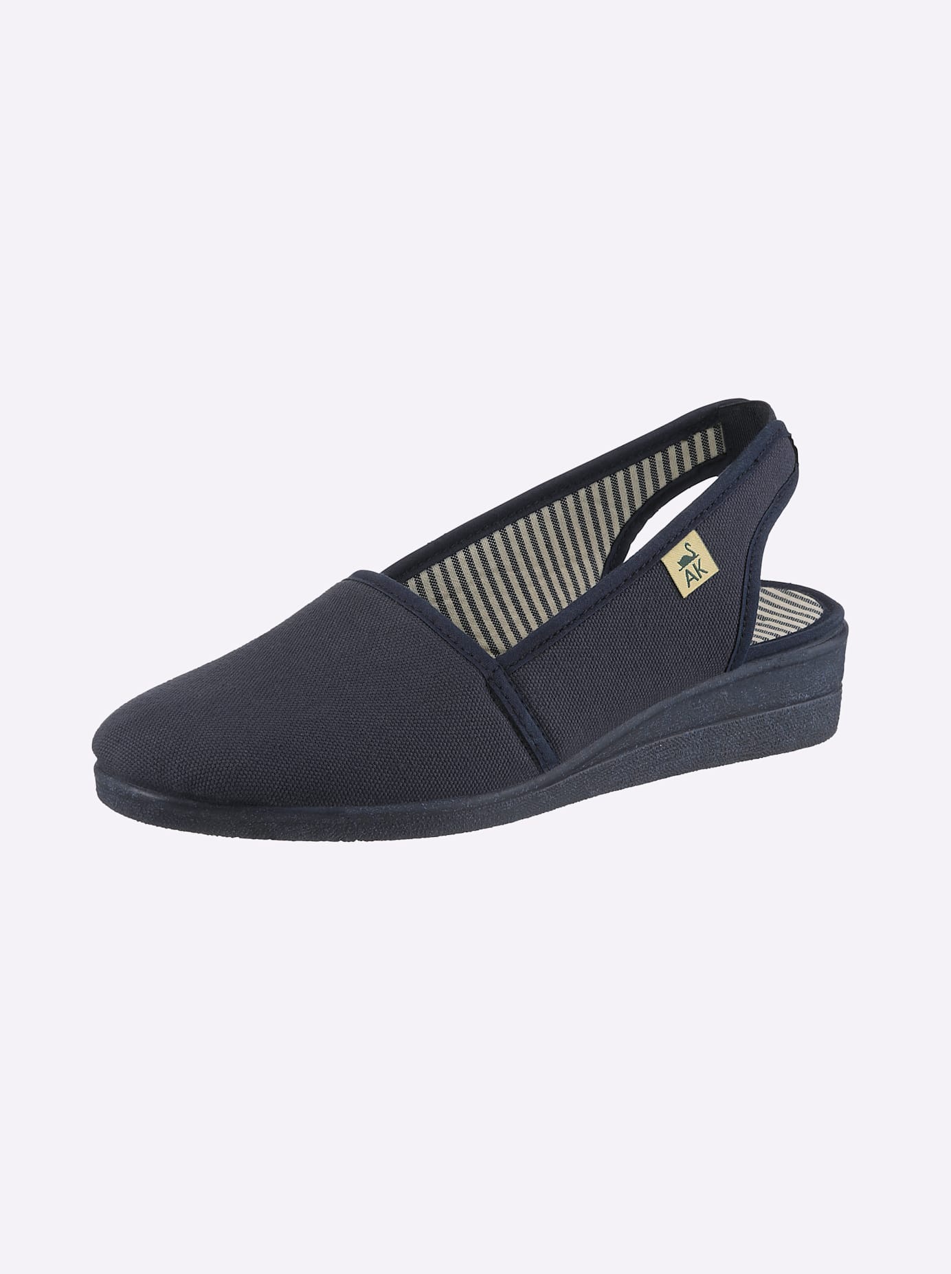 Slipper CASUAL LOOKS, Damen, Gr. 36, marine, Textil, Schuhe Slipper