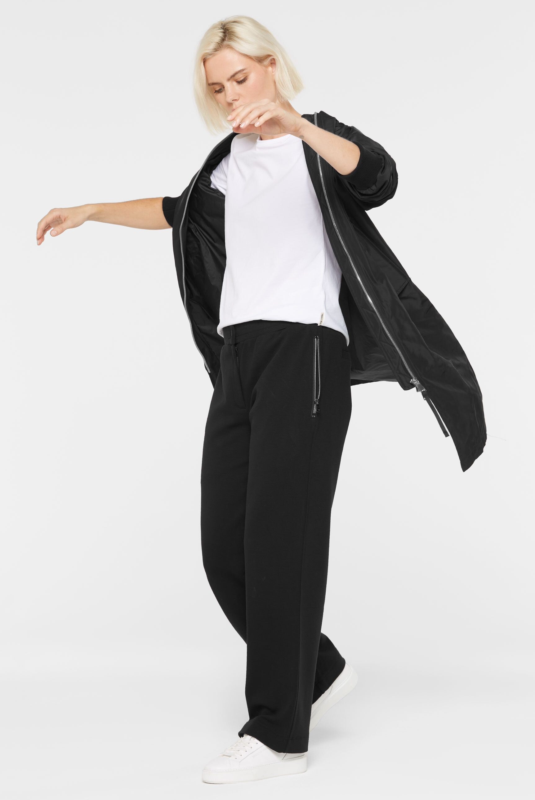 SENSES.THE LABEL Langjacke, ohne Kapuze, mit Two-Way-Zipper