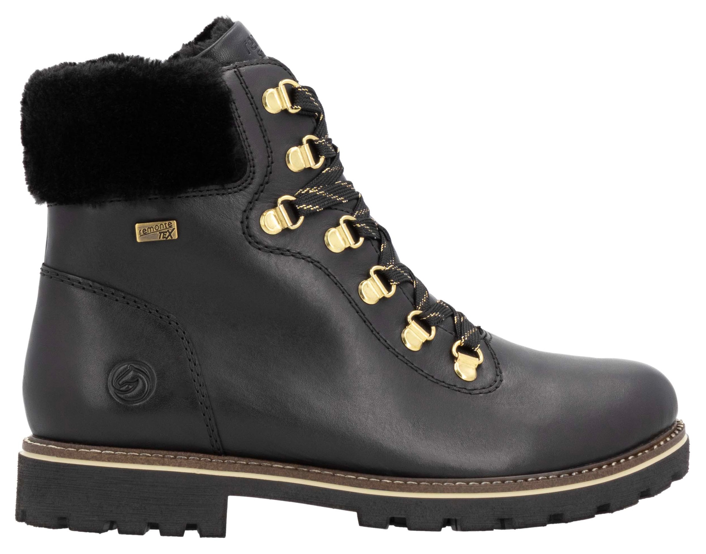 Remonte Winterboots, Blockabsatz, Winterstiefelette, Schnürstiefelette mit TEX-Membran