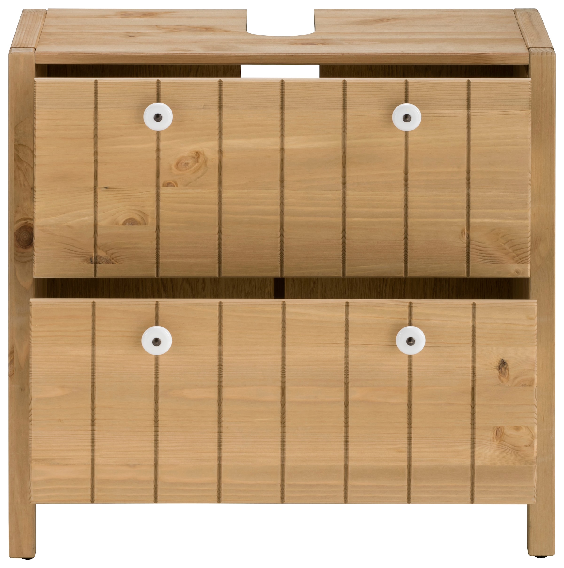 Home affaire Waschbeckenunterschrank »Tina«, Badmöbel, Schrank, Breite 57 cm,  Massivholz kaufen | BAUR