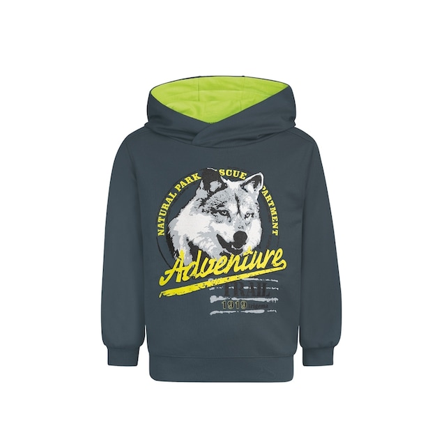 Trigema Sweatshirt »TRIGEMA Hoodie mit großem Wolf-Print« online bestellen  | BAUR