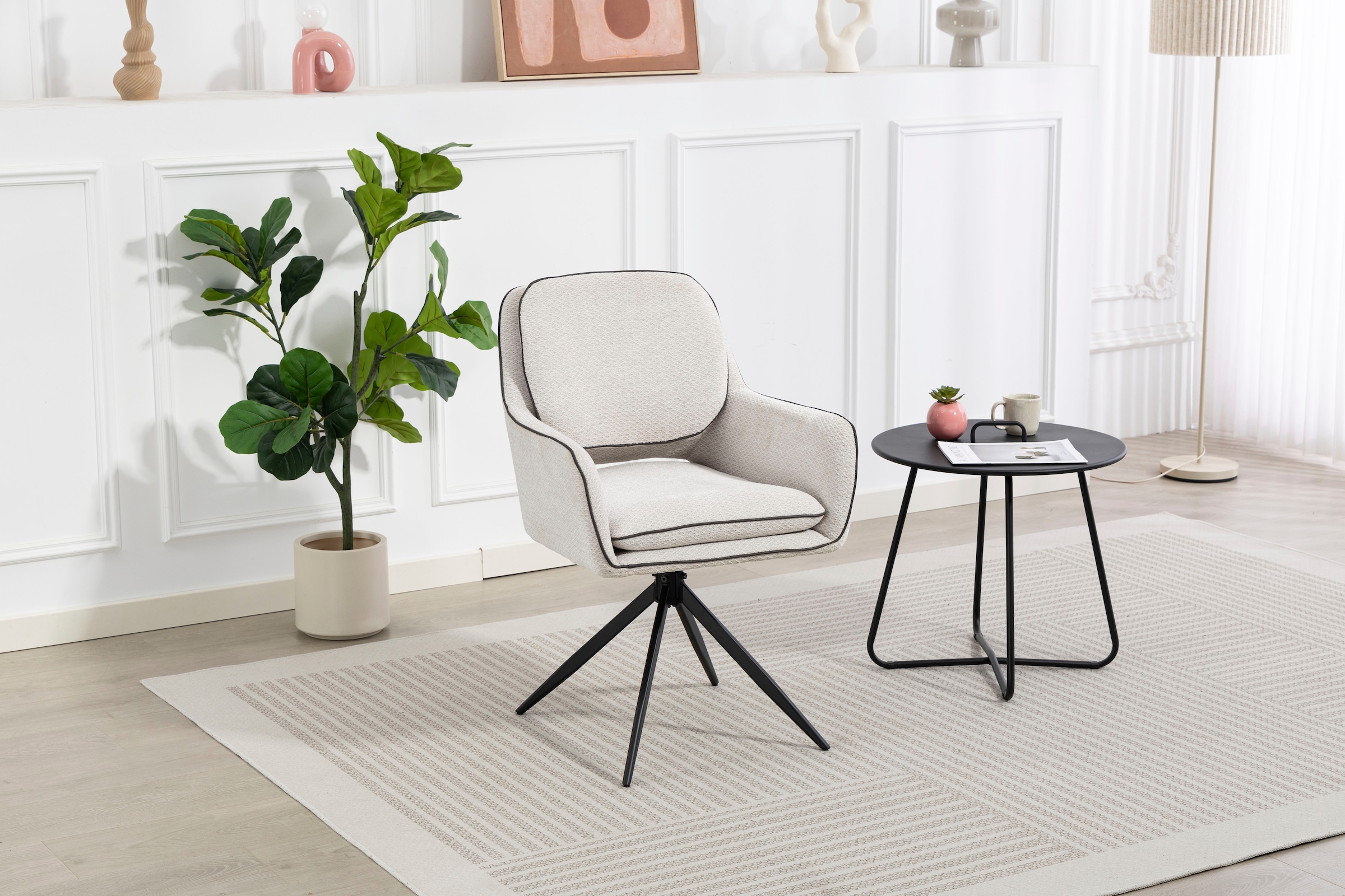 Duo Collection Esszimmerstuhl »Esra« (Set) 2 Stk.drehbar, extra Polsterung im Sitzbereich