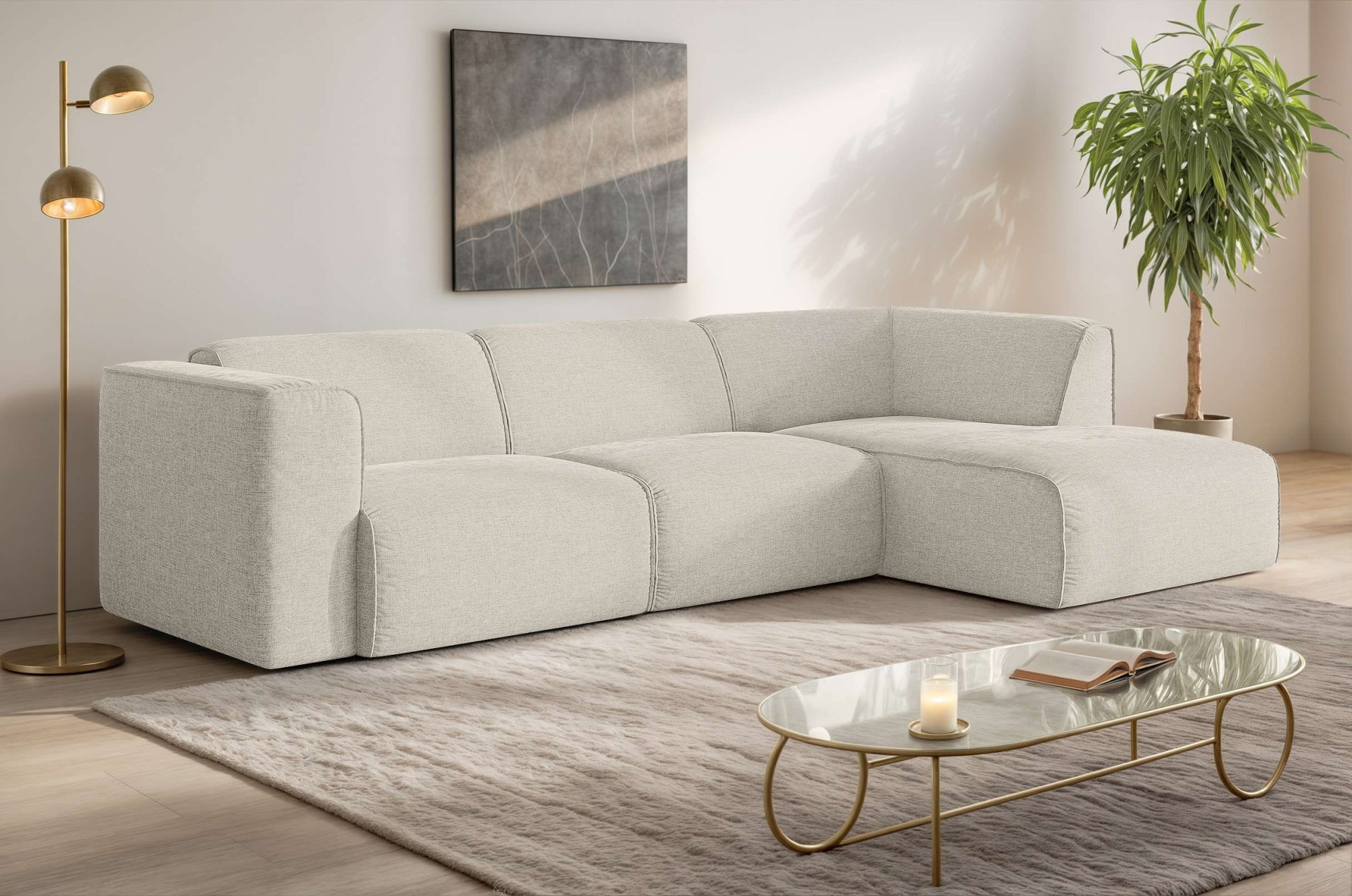 OTTO home Ecksofa "Merid L-Form, jederzeit durch Module erweiterbar, B/T/H: günstig online kaufen