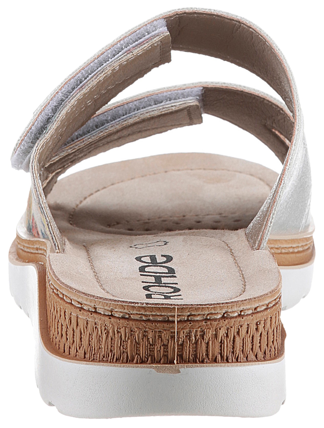 Rohde Pantolette »Baviera«, Keilabsatz, Sommerschuh, Schlappen mit Logo-Emblem