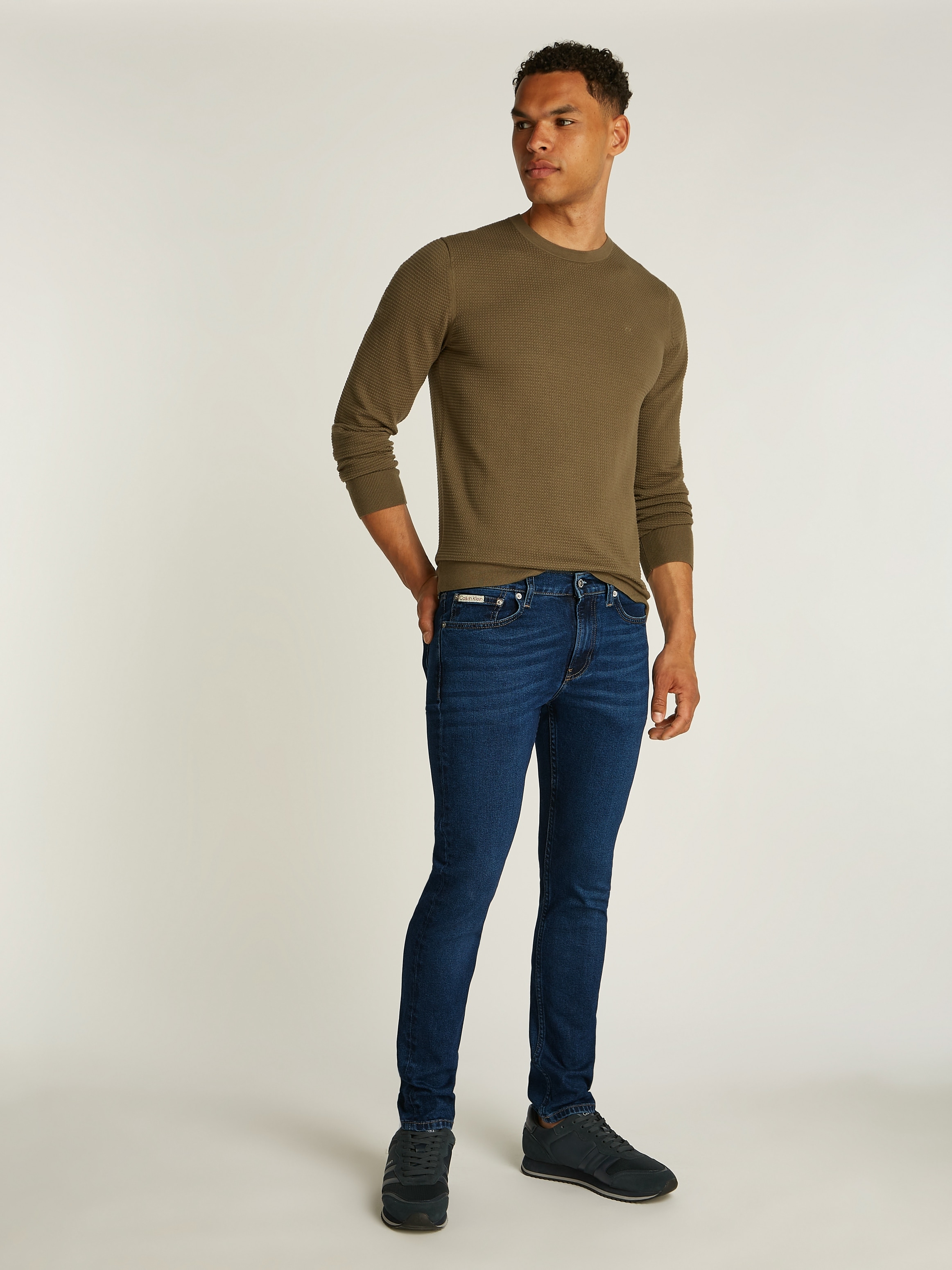 Calvin Klein Jeans Slim-fit-Jeans »SLIM TAPER«, Coinpocket, Logostickerei