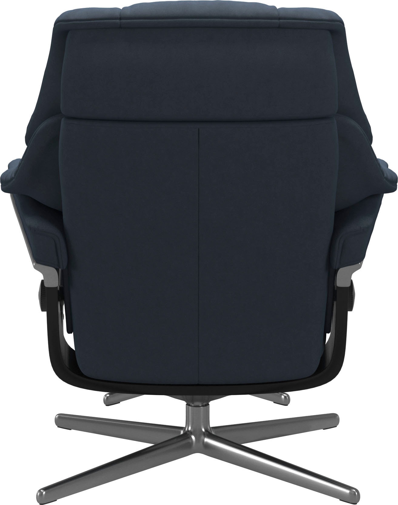 Stressless® Relaxsessel »Reno«, (Set, Relaxsessel mit Hocker), mit Hocker, mit Cross Base, Größe S, M & L, Holzakzent Schwarz