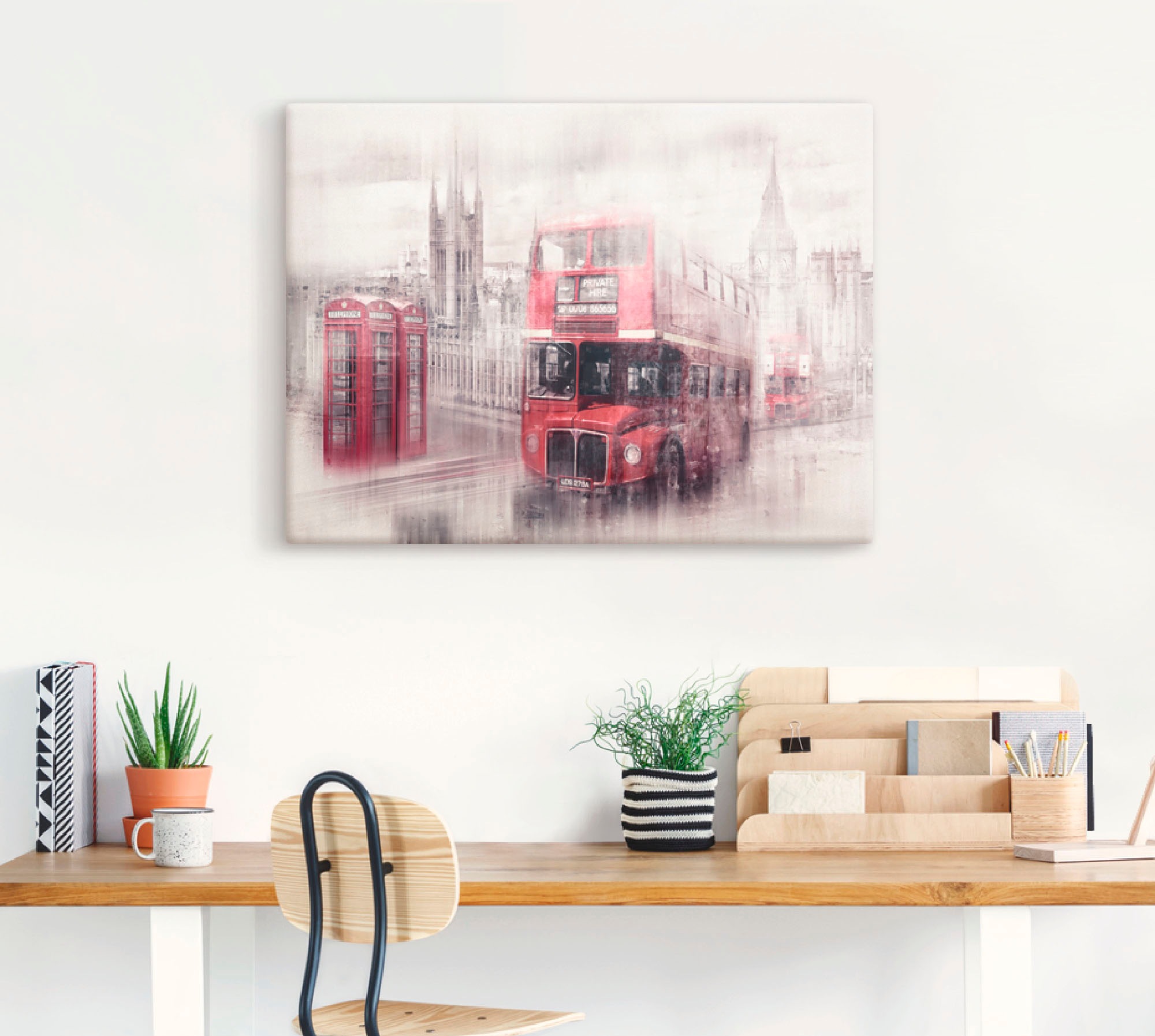 Artland Wandbild »London Westminster Collage«, Gebäude, (1 St.), als Leinwandbild, Poster in verschied. Größen