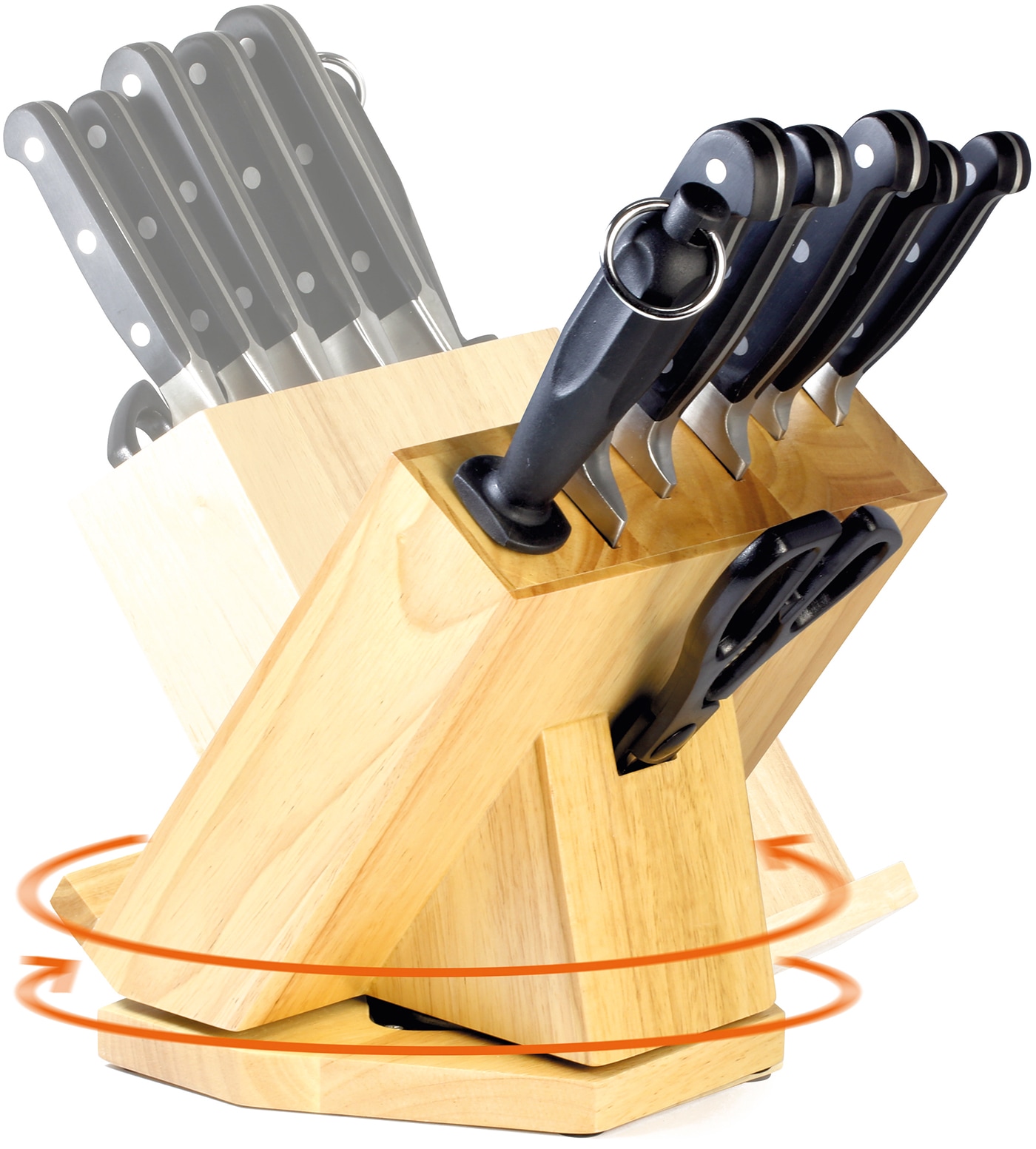 CS Koch-Systeme Messer-Set »PREMIUM 8-teilig, Edelstahl rostfrei« mit Rotierfunktion und Tablethalter