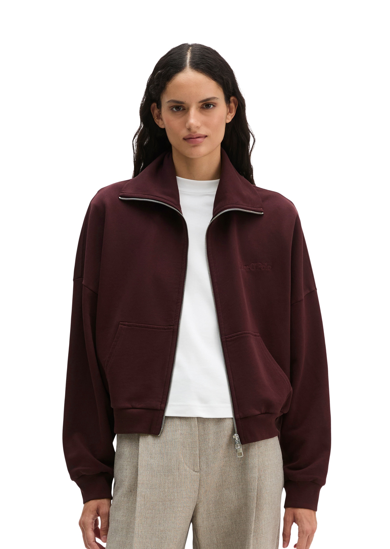 Marc OPolo Sweatjacke "mit recycelter Baumwolle"