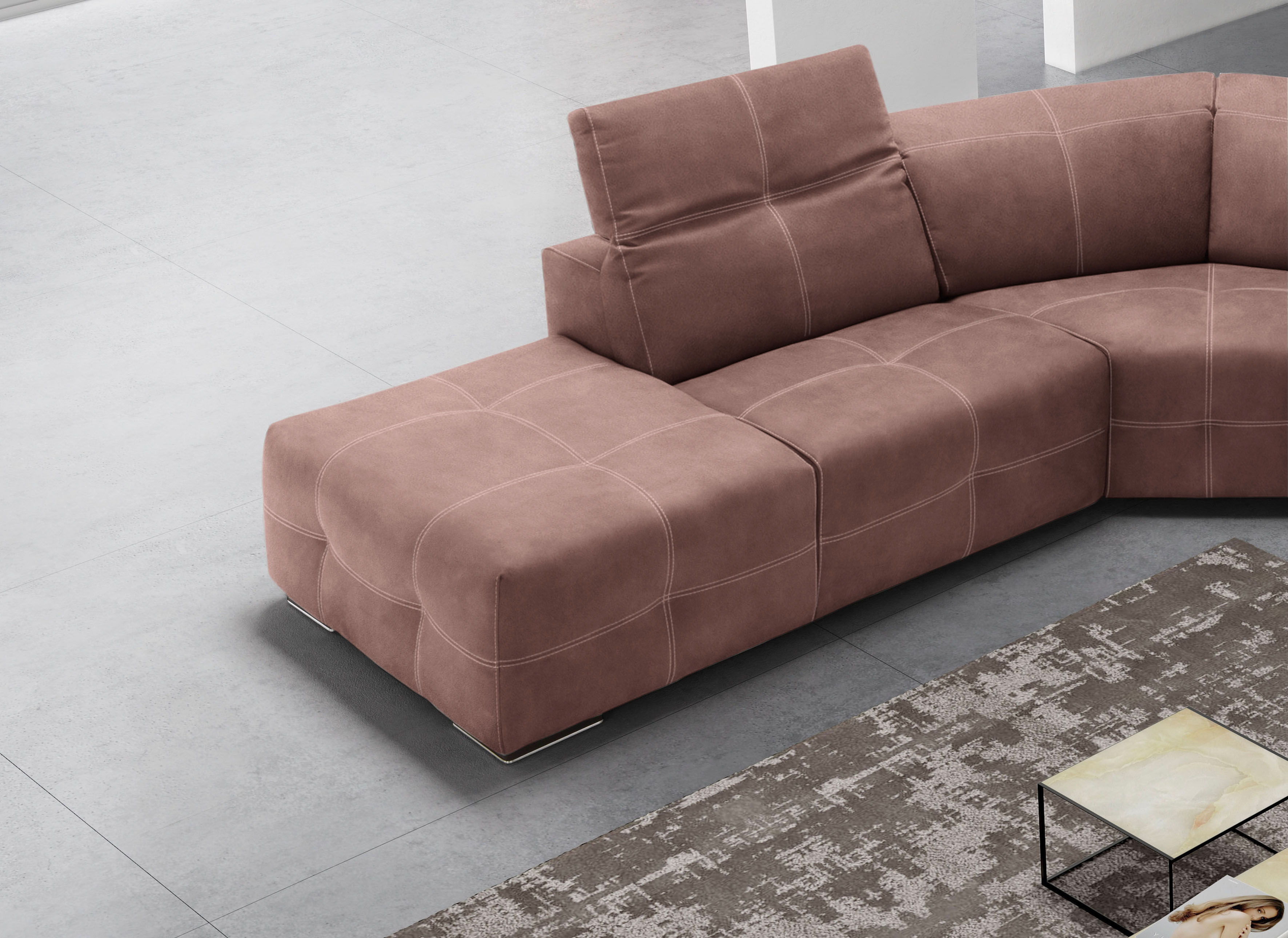 Thumbnail - Egoitaliano Ecksofa "Sauvanne, Designsofa der Extraklasse, elegant und bequem", wahlweise mit elektrischer Relaxfunktion...