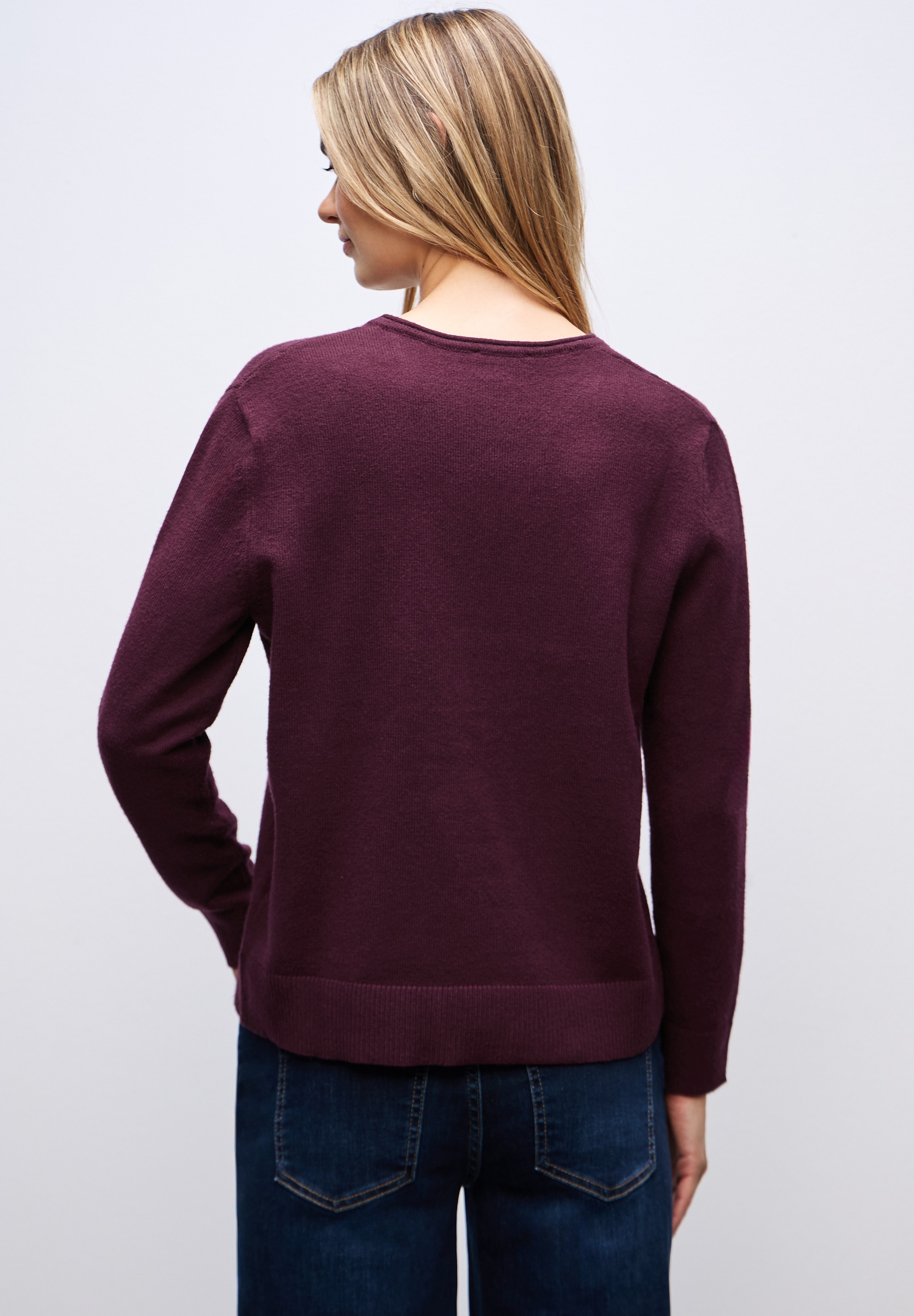 STREET ONE Strickpullover in Unifarbe günstig online kaufen