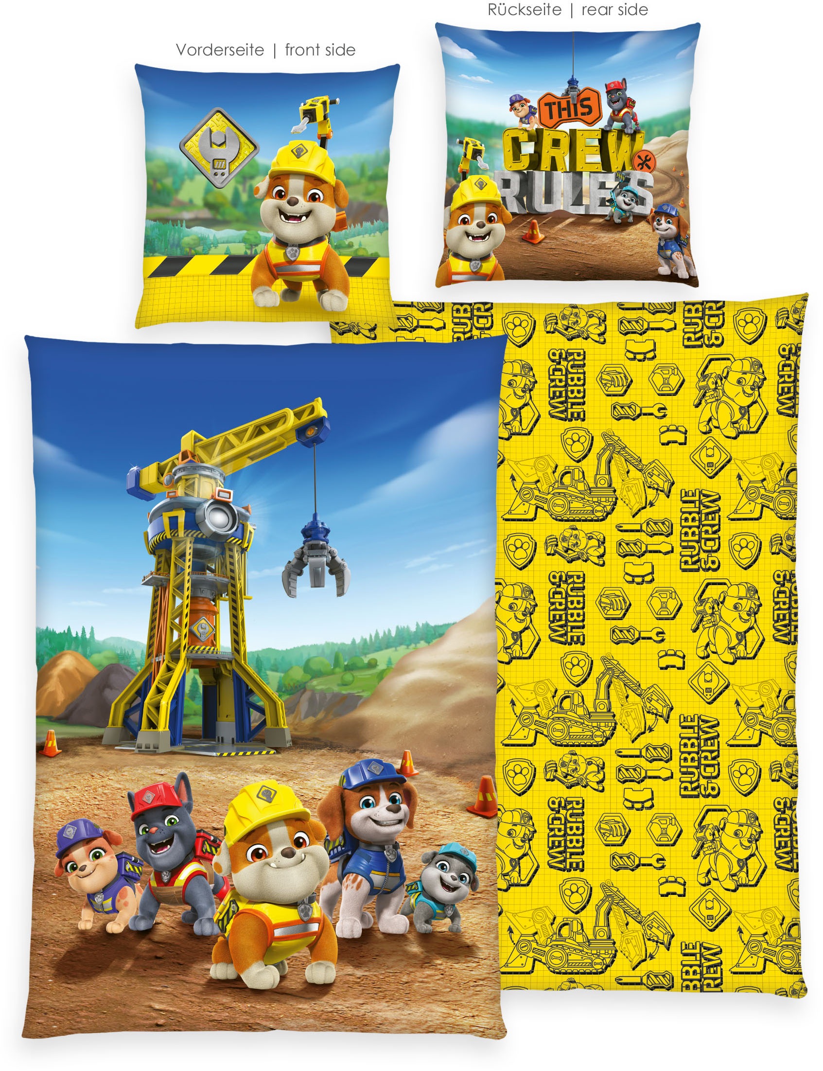 Thumbnail - PAW PATROL Bettwäsche "Paw Patrol Rubbel&Crew" 2 Stk. tlg. Wendebettwäsche